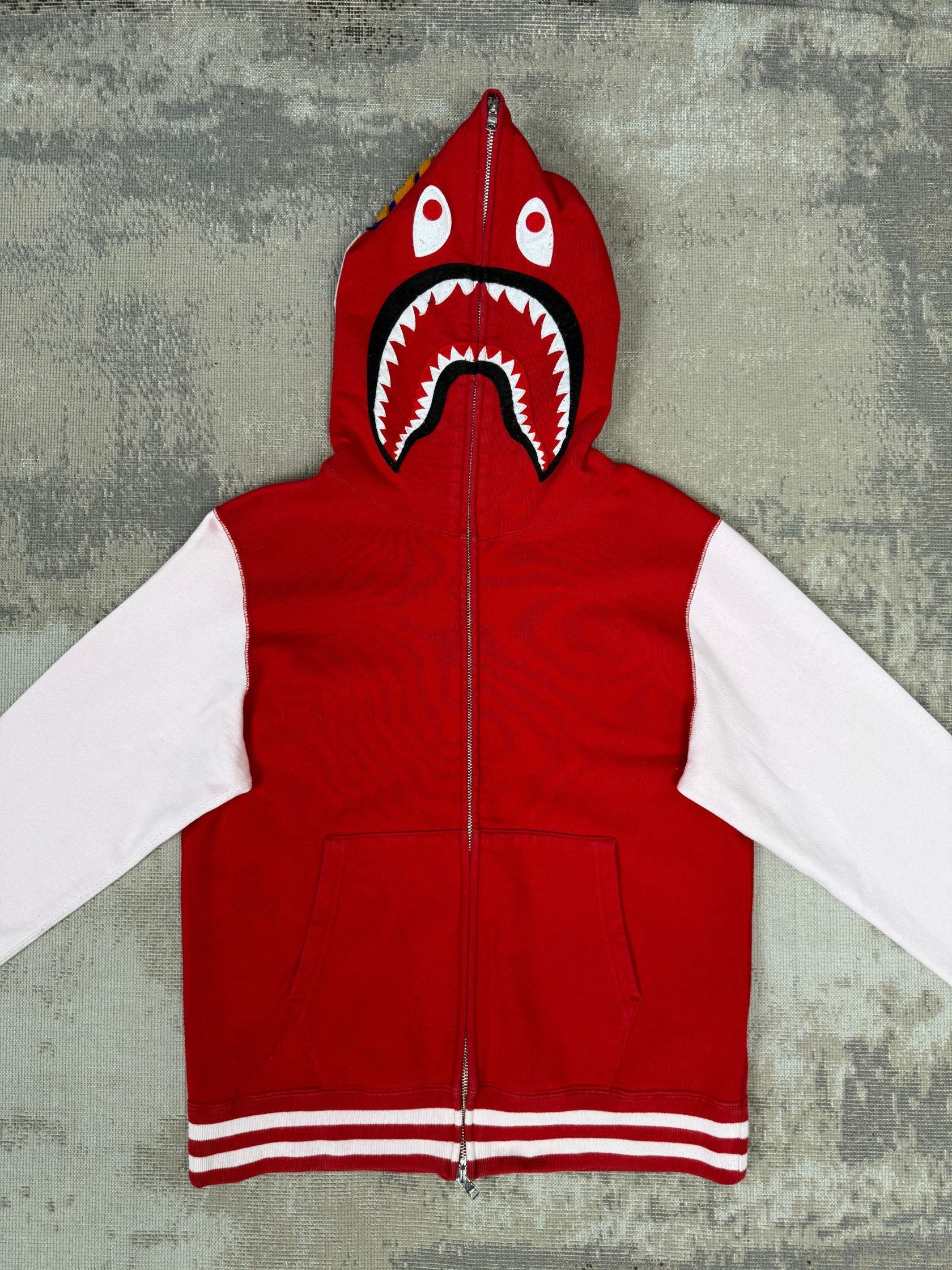 BAPE Shark Full Zip Hoodie - Red BAPE