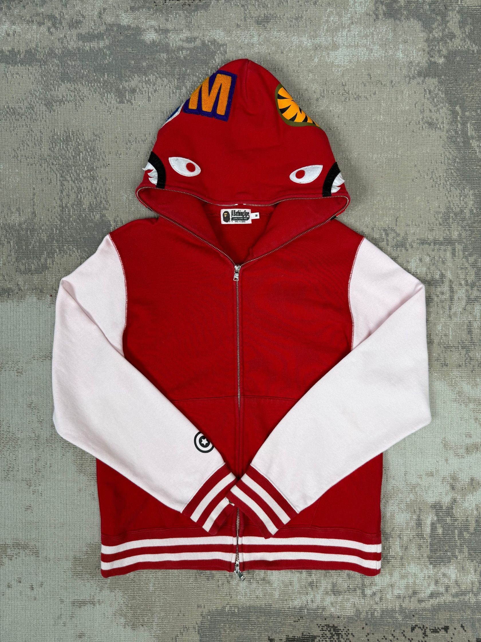 BAPE Shark Full Zip Hoodie - Red BAPE