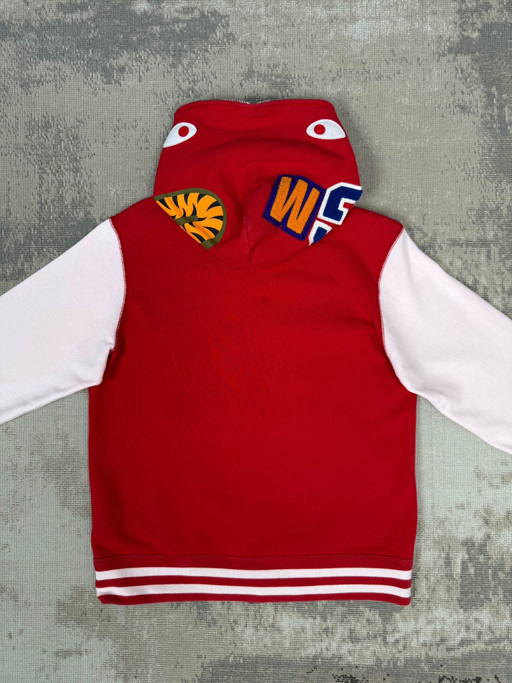 BAPE Shark Full Zip Hoodie - Red BAPE