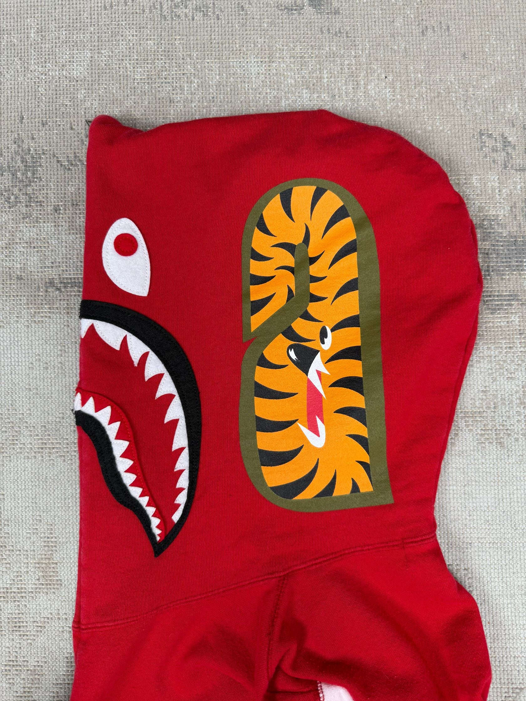 BAPE Shark Full Zip Hoodie - Red BAPE