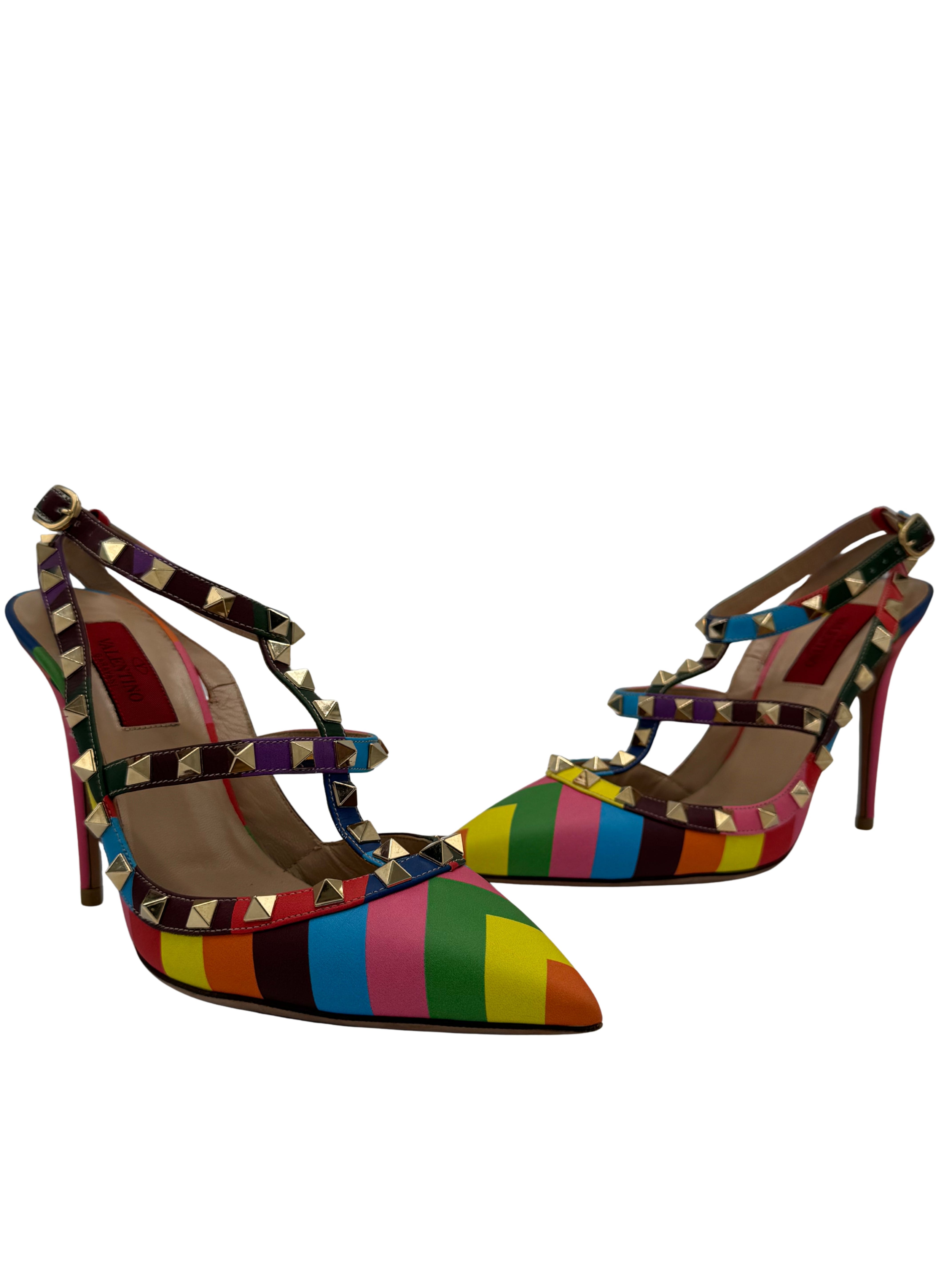 WOMEN'S Valentino Garavani Rockstud Rainbow Heels Valentino