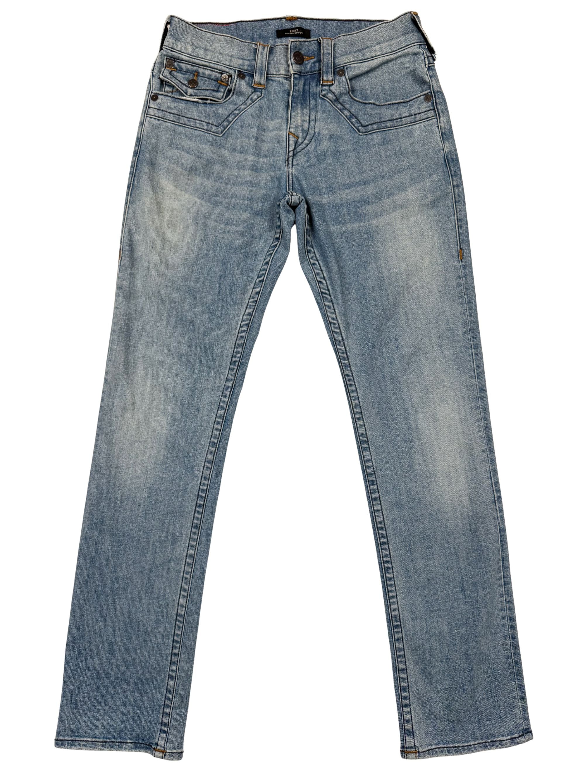 True Religion Ricky Straight Denim Jeans - Blue True Religion