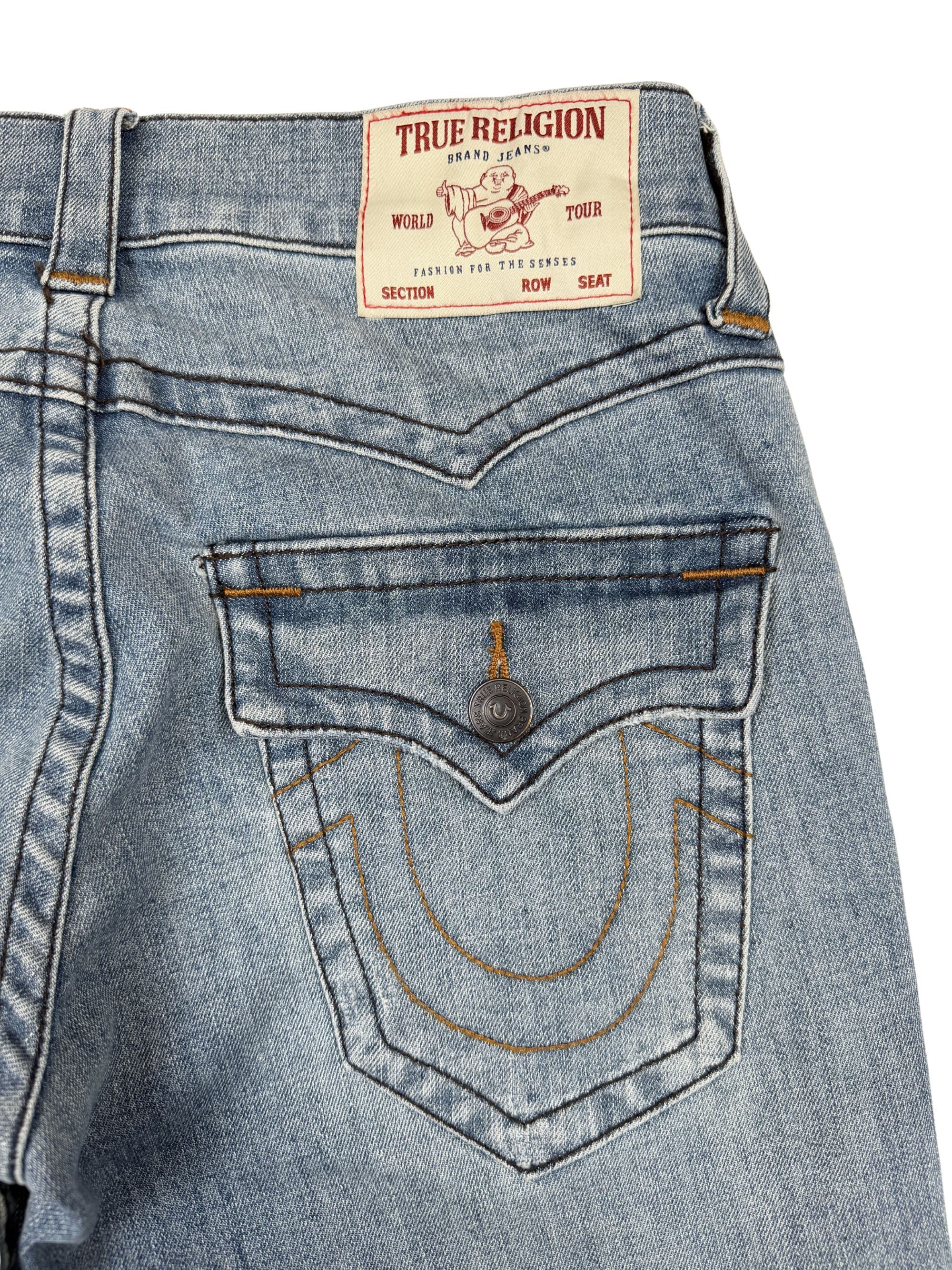 True Religion Ricky Straight Denim Jeans - Blue True Religion