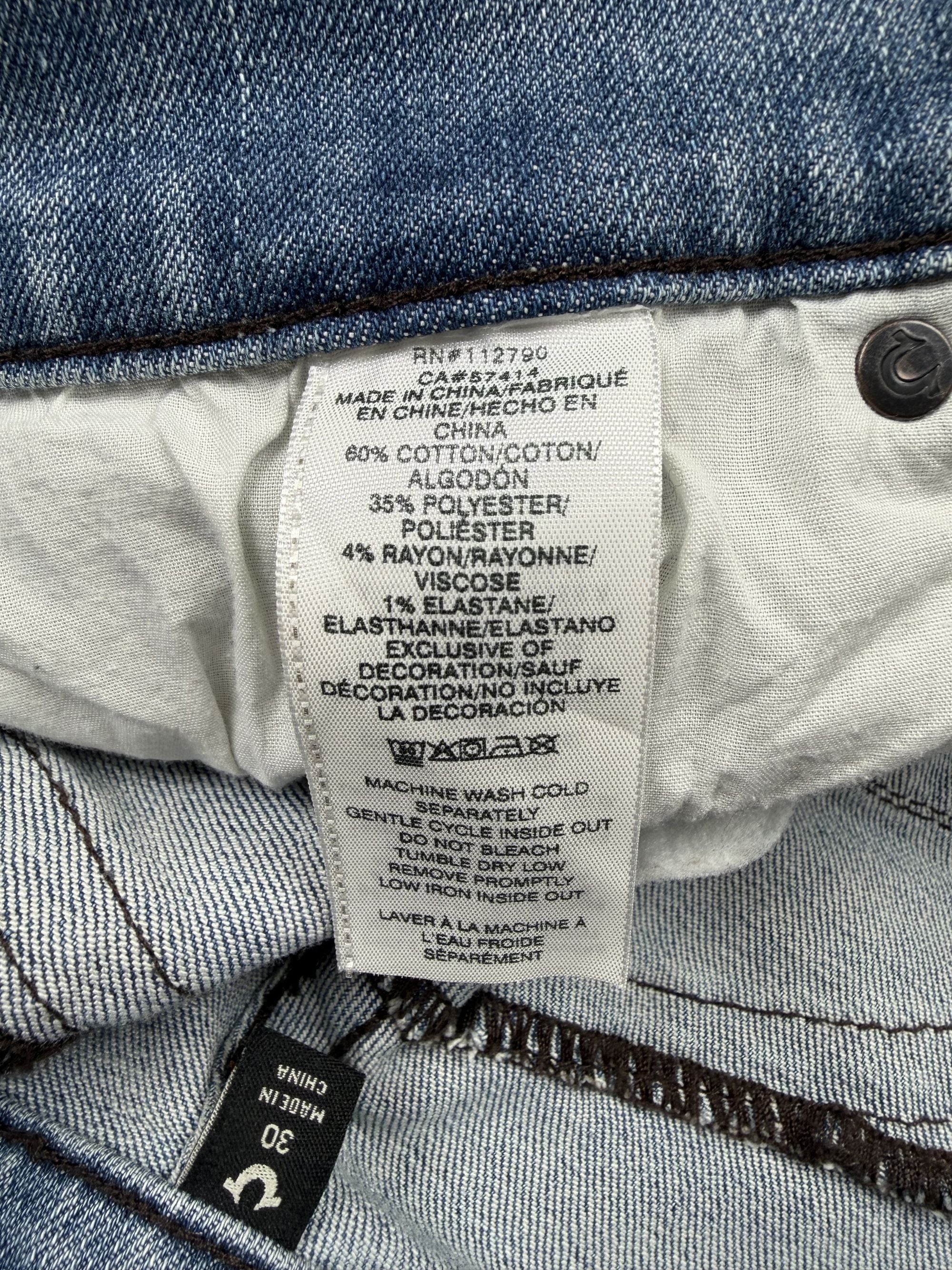True Religion Ricky Straight Denim Jeans - Blue True Religion