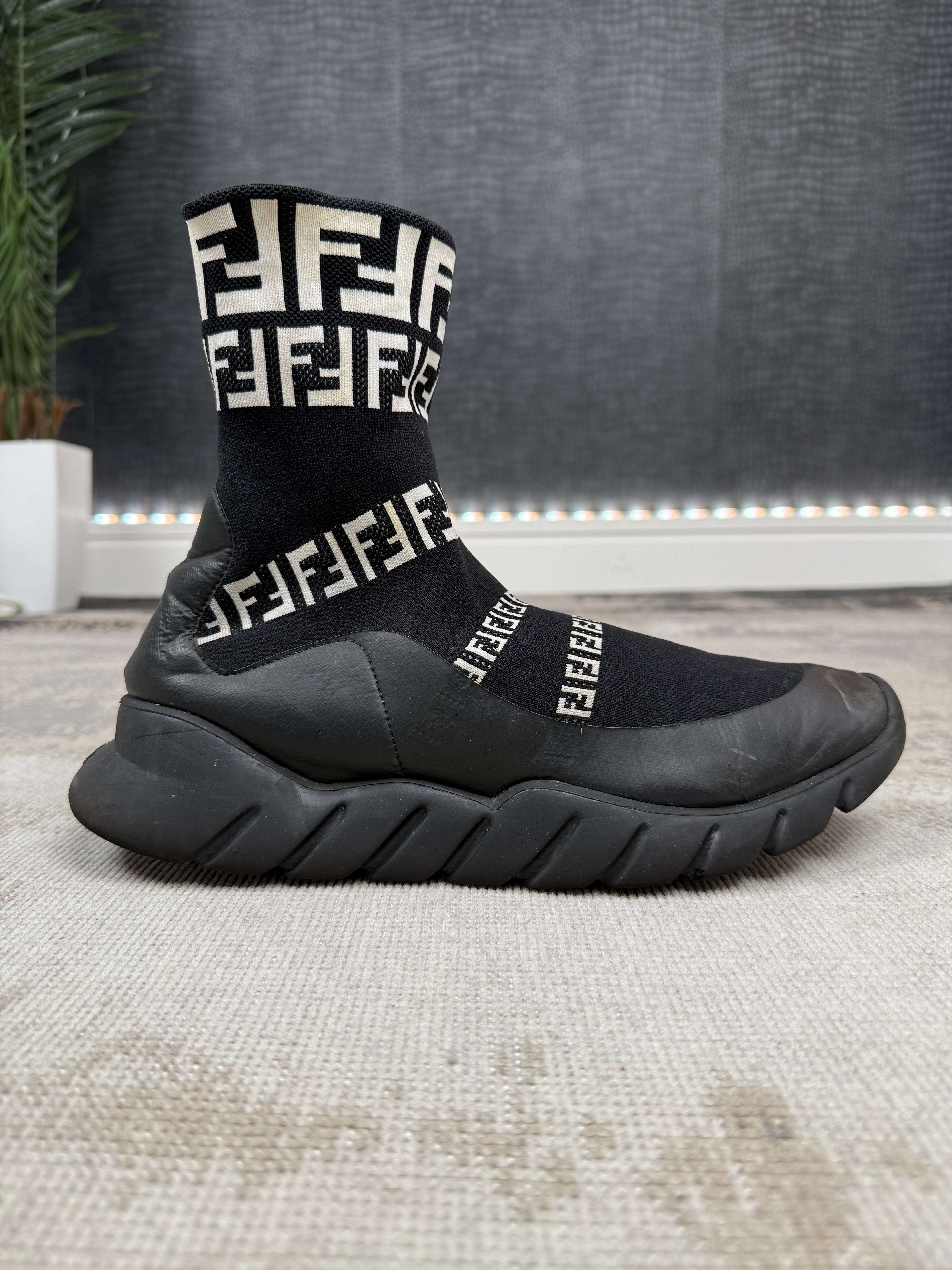 Fendi FF Sock Trainer - Black Fendi