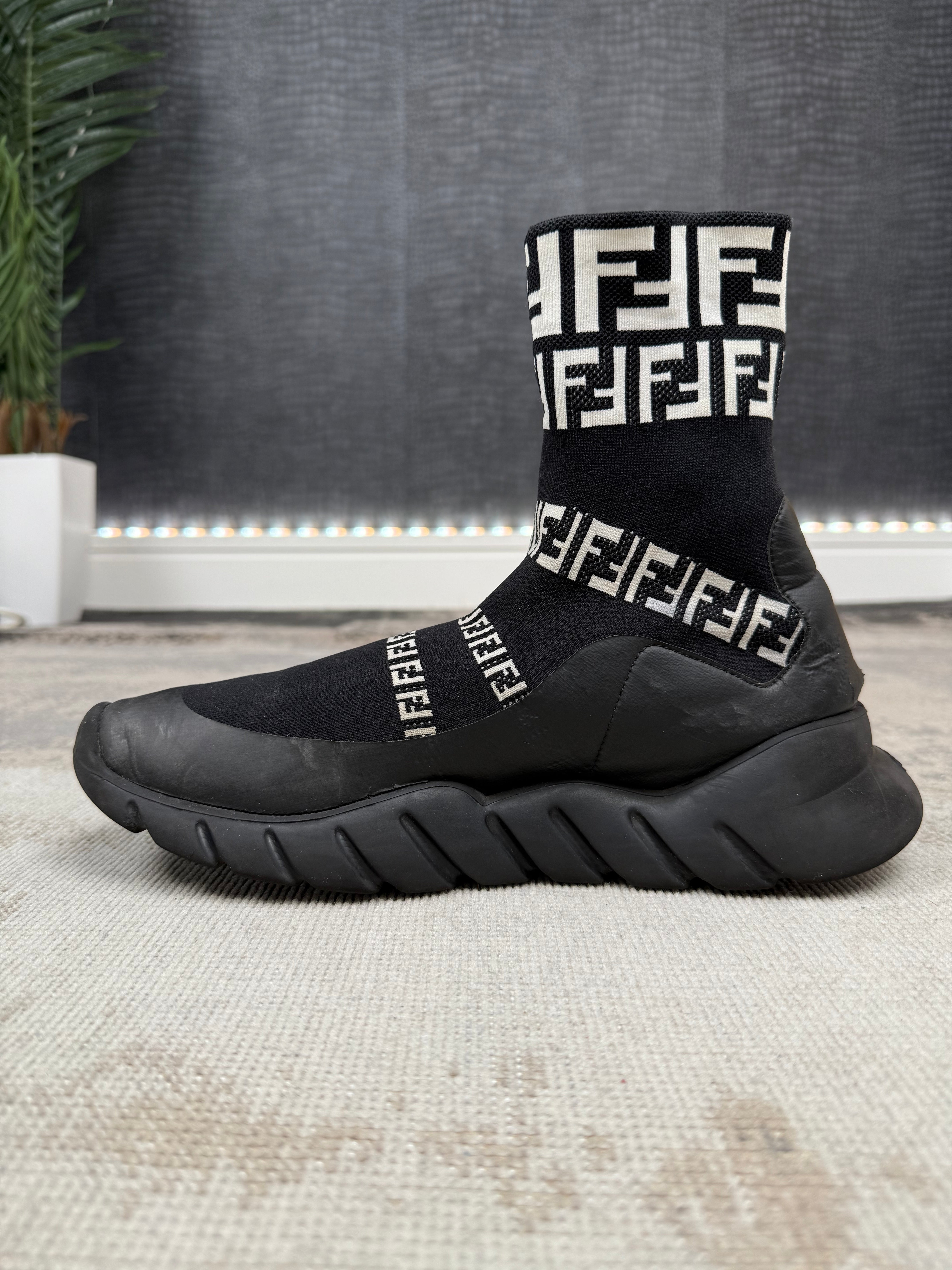 Fendi FF Sock Trainer - Black Fendi