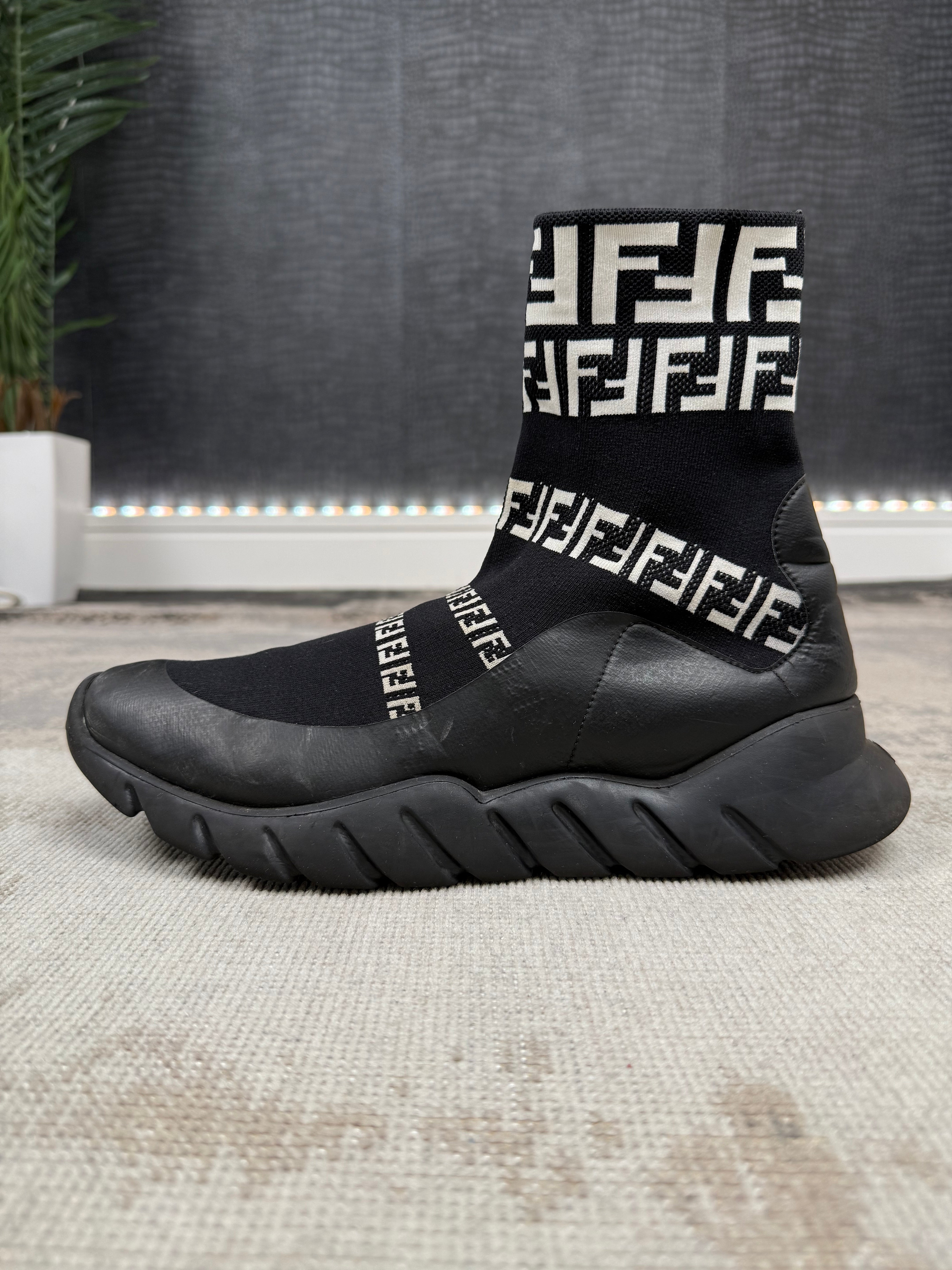 Fendi FF Sock Trainer - Black Fendi