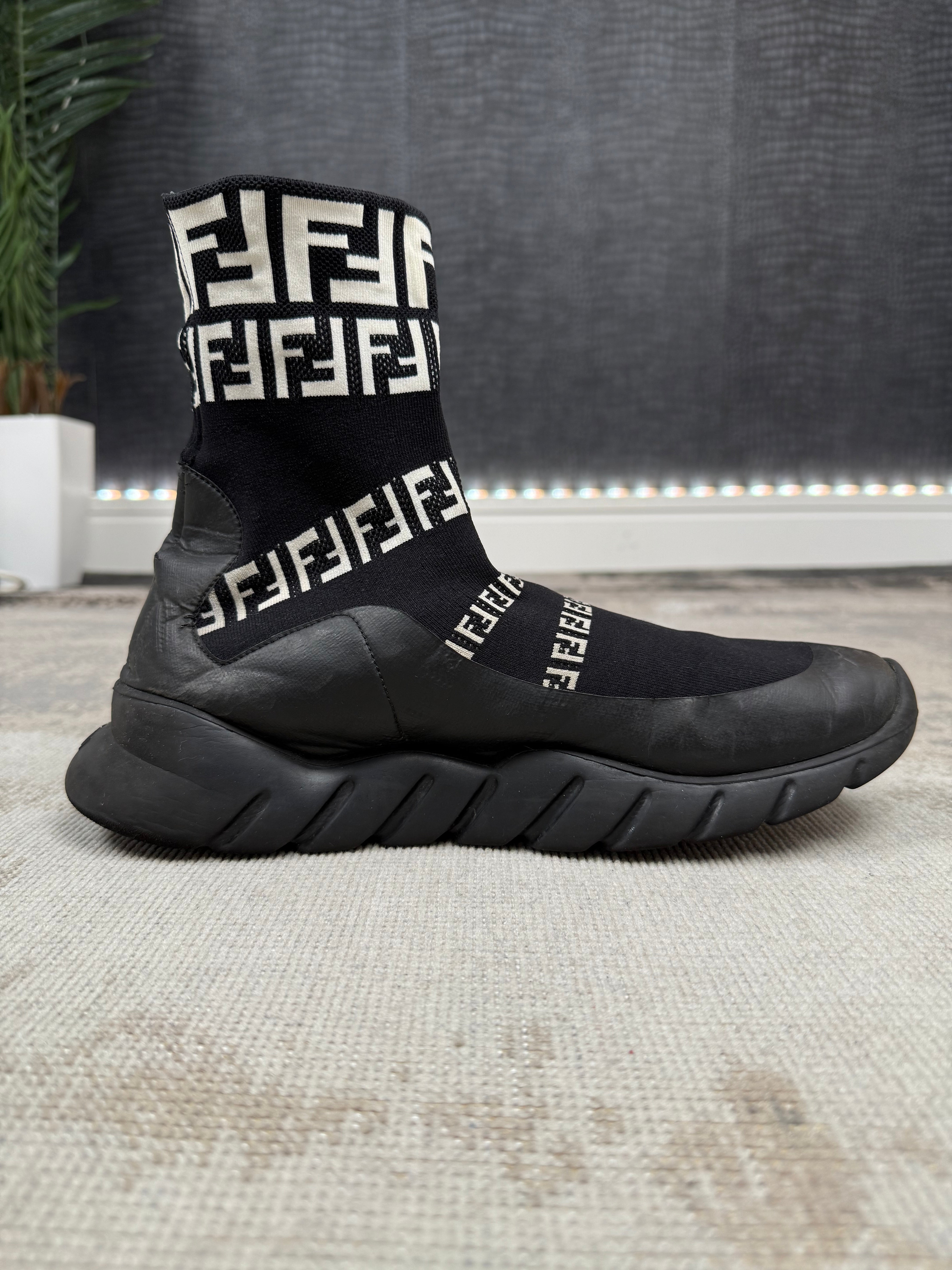 Fendi FF Sock Trainer - Black Fendi