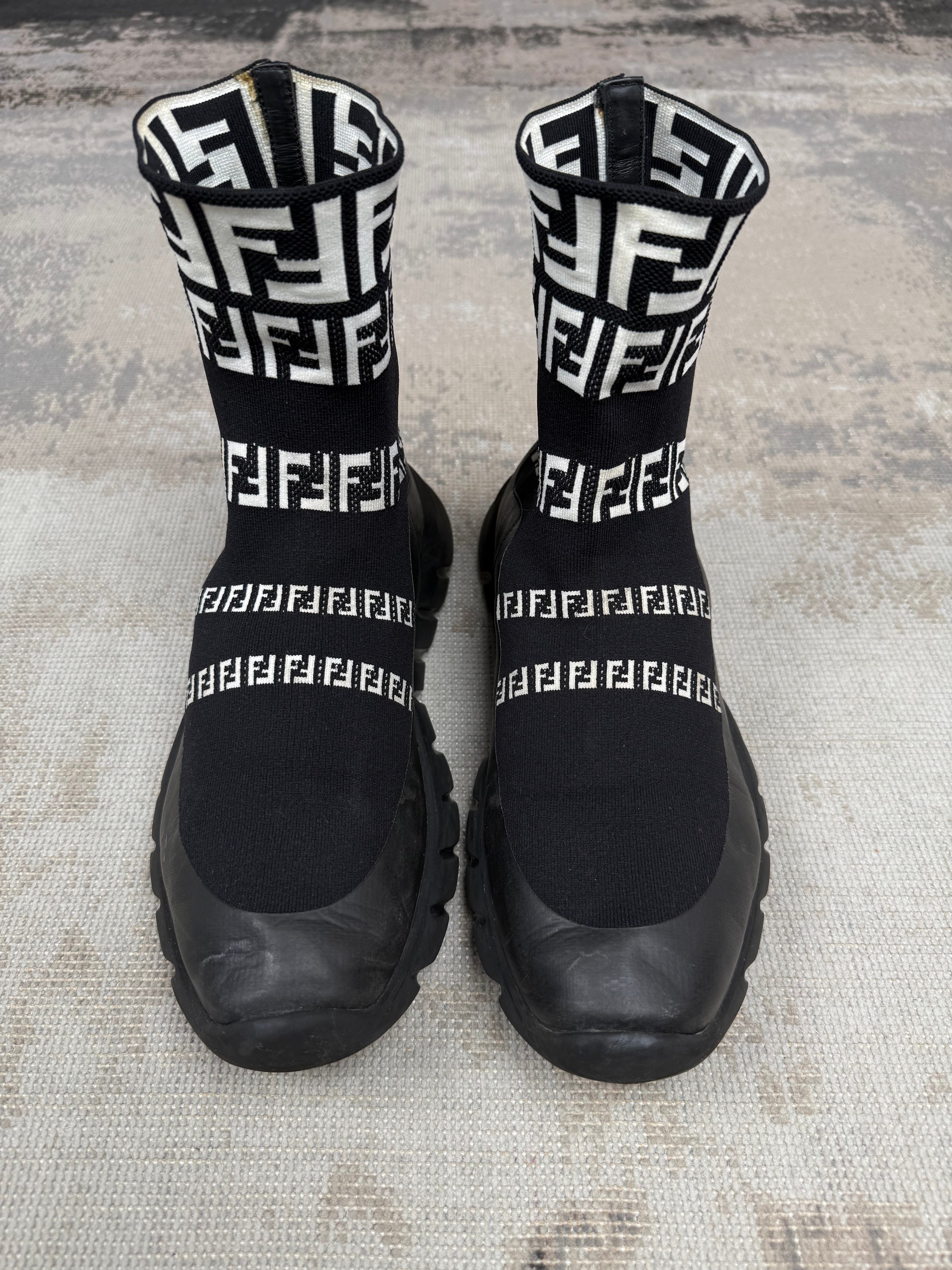 Fendi FF Sock Trainer - Black Fendi
