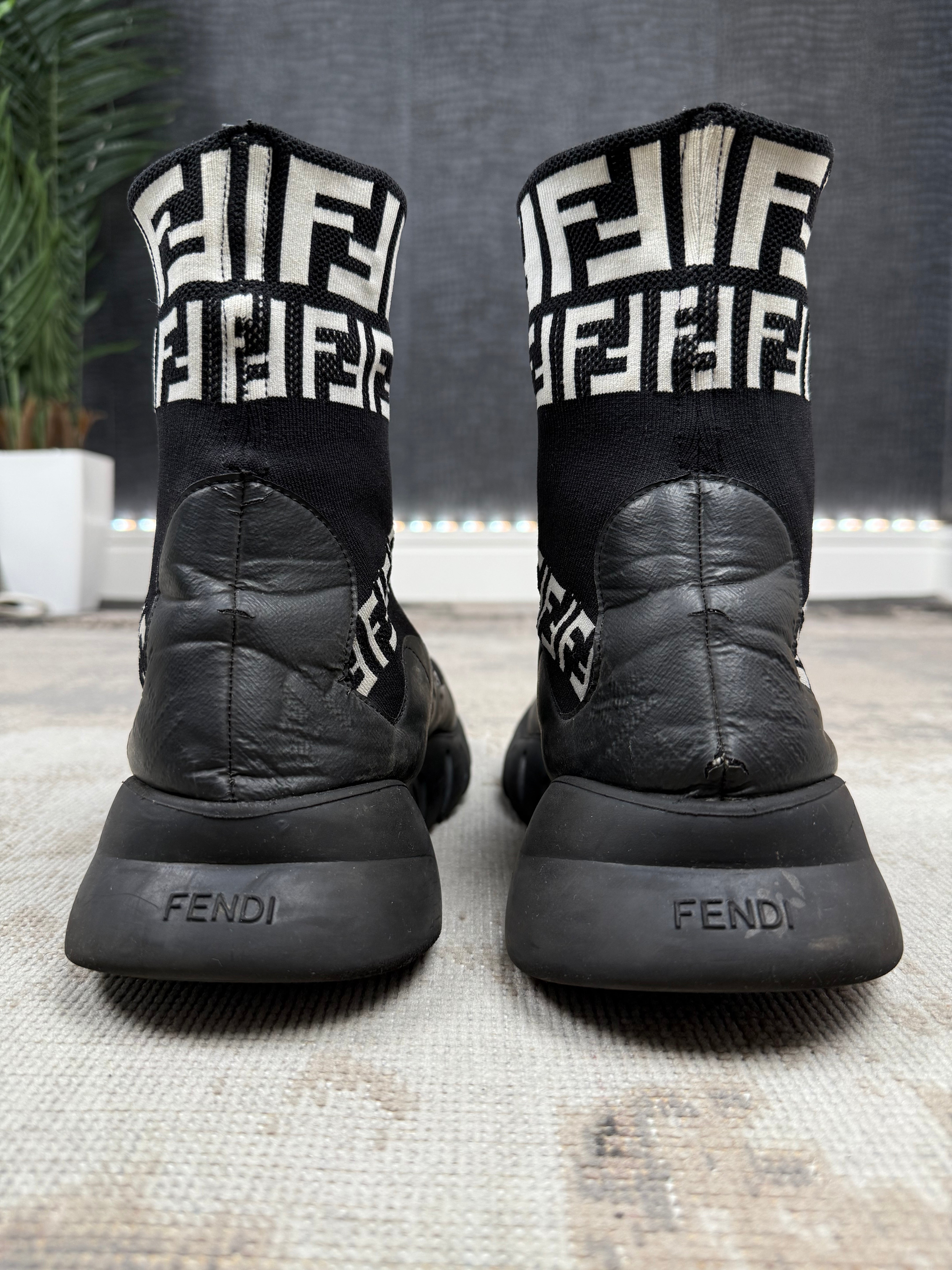 Fendi FF Sock Trainer - Black Fendi