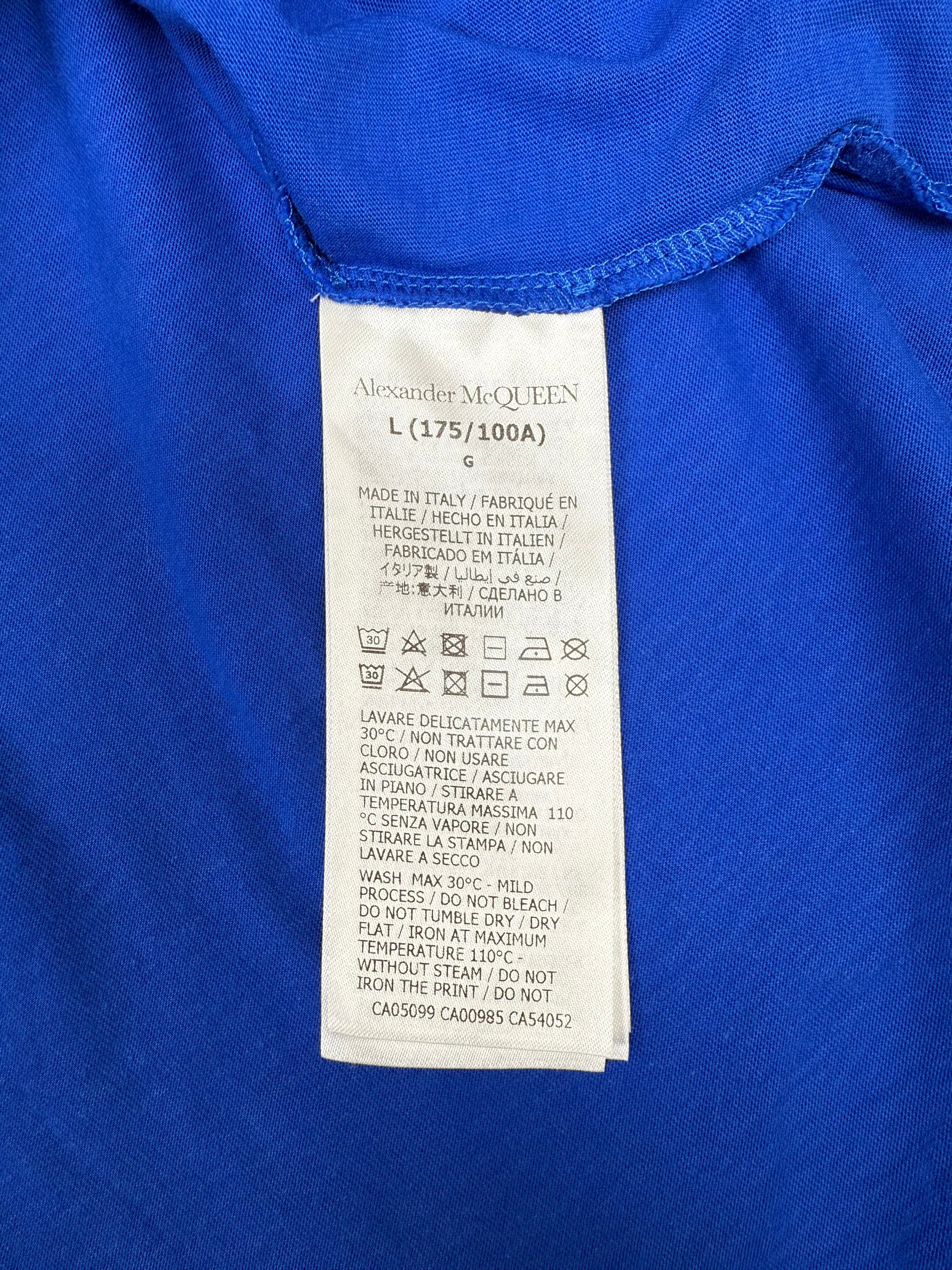 Alexander McQueen Graffiti Logo T-Shirt - Blue