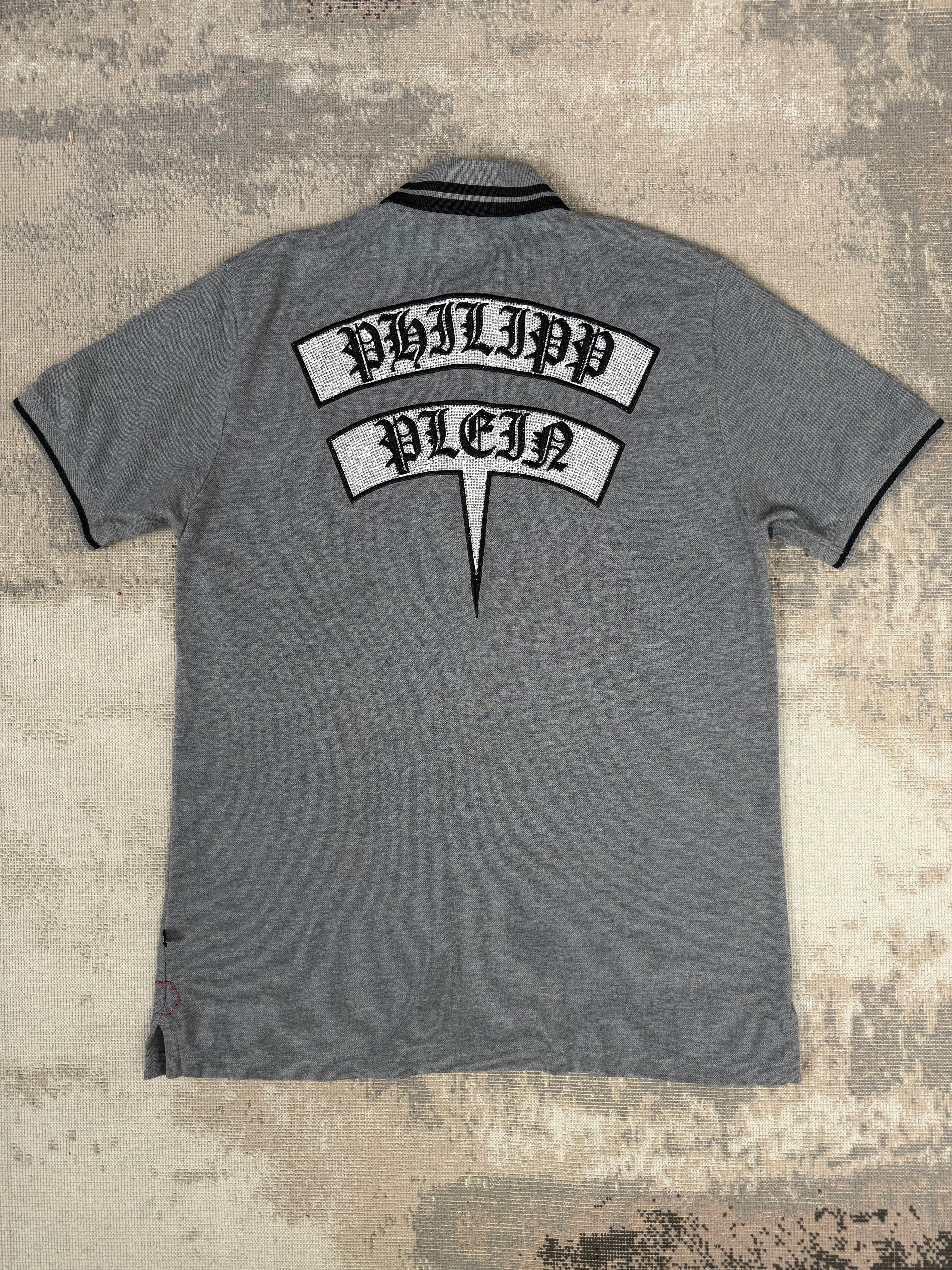 Philipp Plein Homme Studded Polo - Grey Philipp Plein