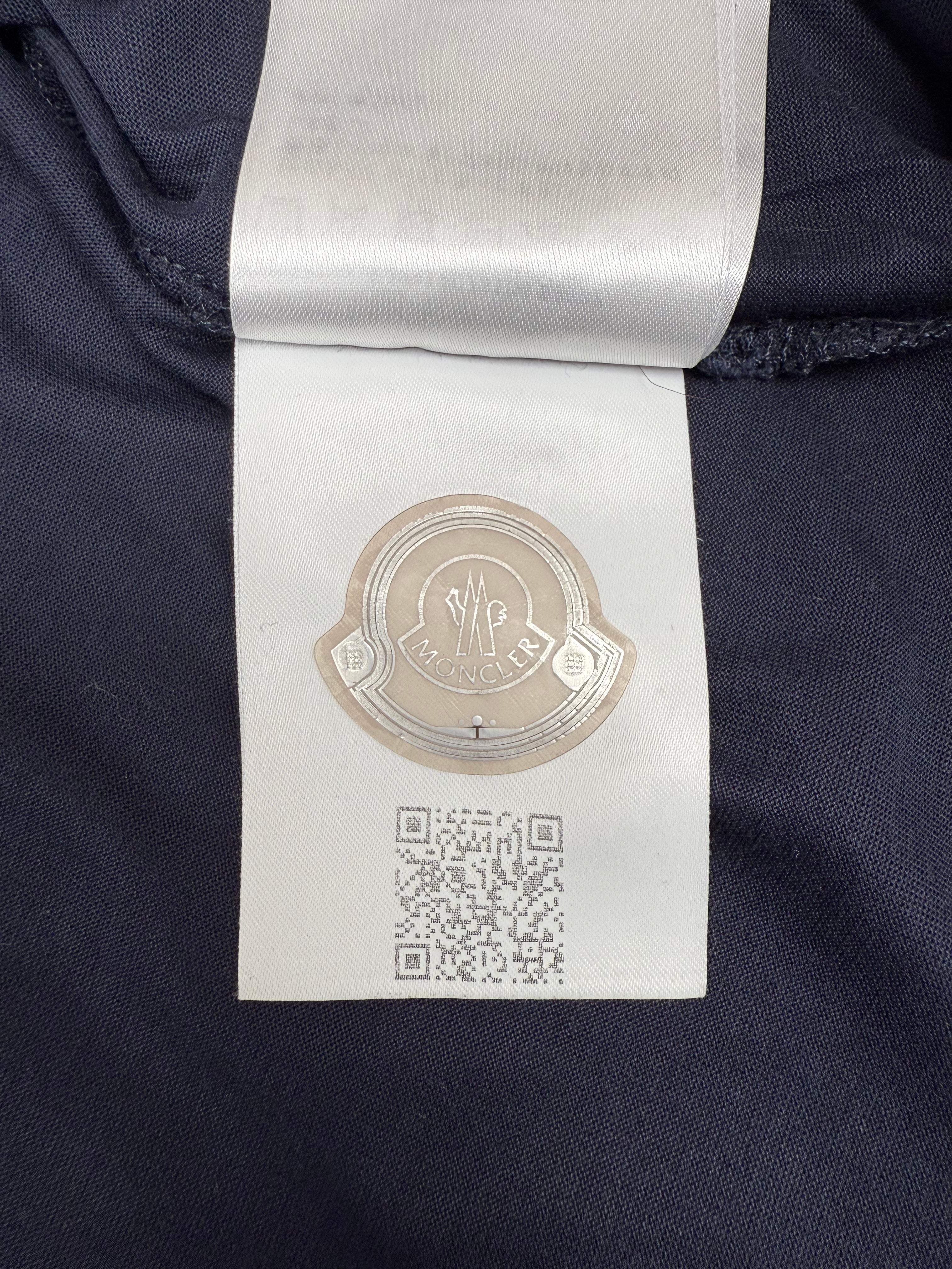 Moncler Double Logo Patch T-Shirt - Navy Moncler
