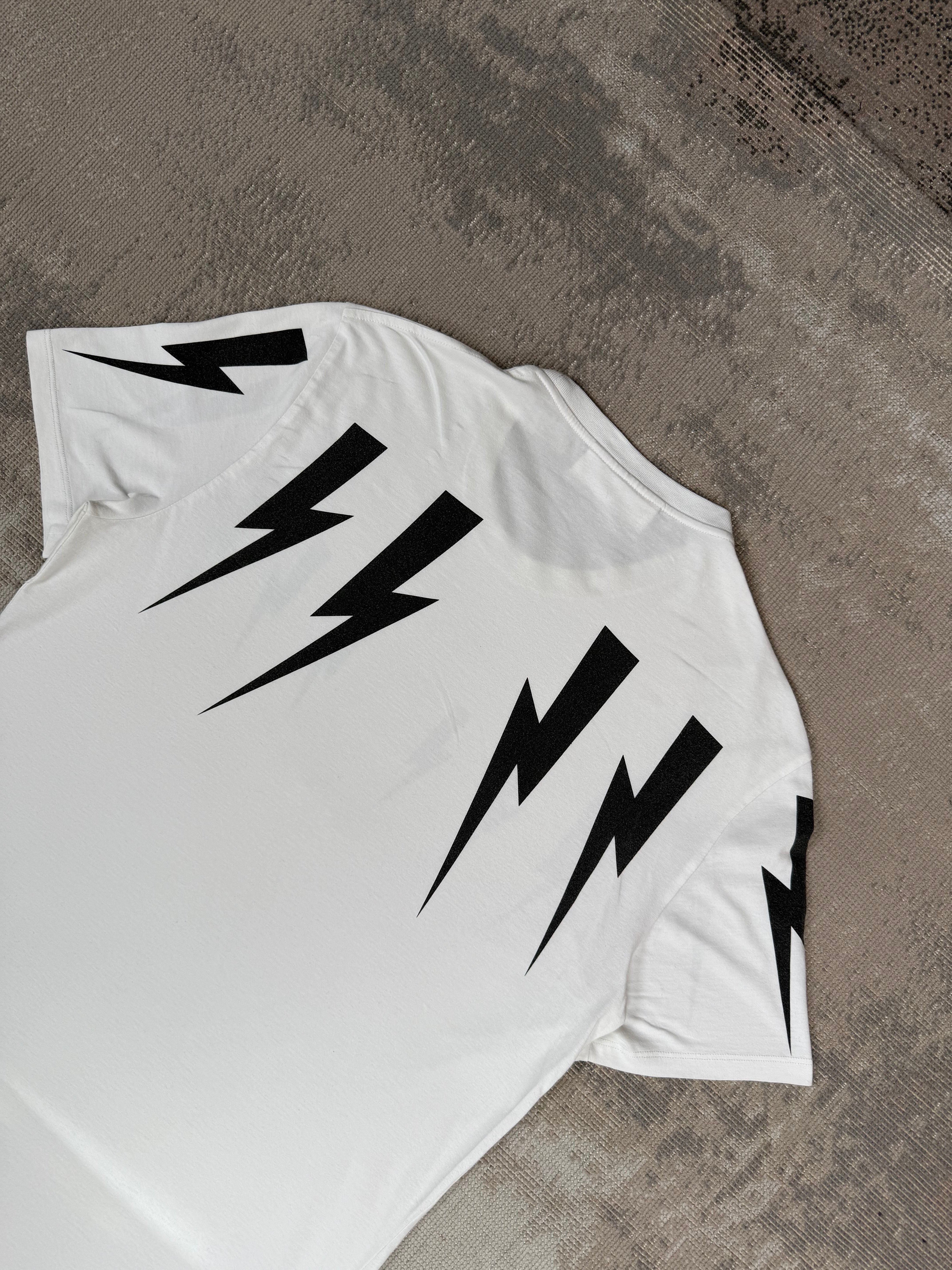 Neil Barrett Lightning Bolt T-Shirt - White Neil Barrett