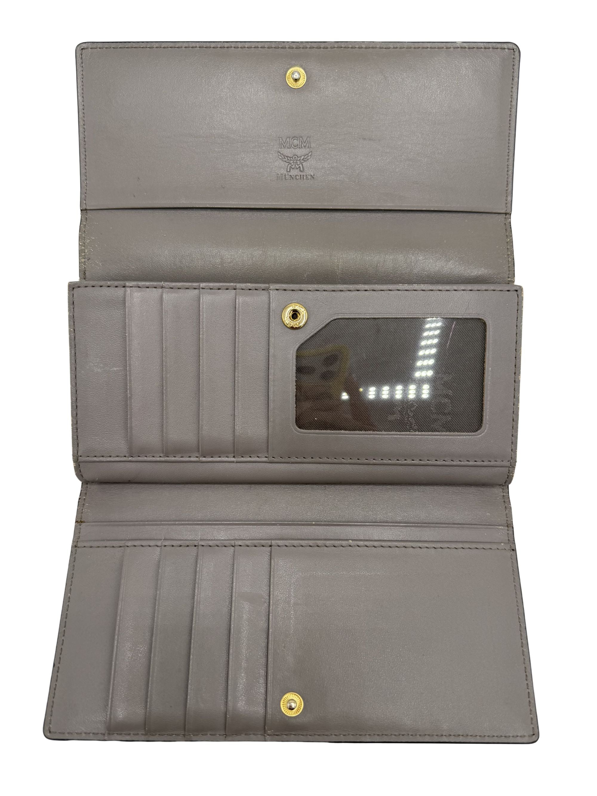 MCM Munchen Trifold Purse - Brown MCM