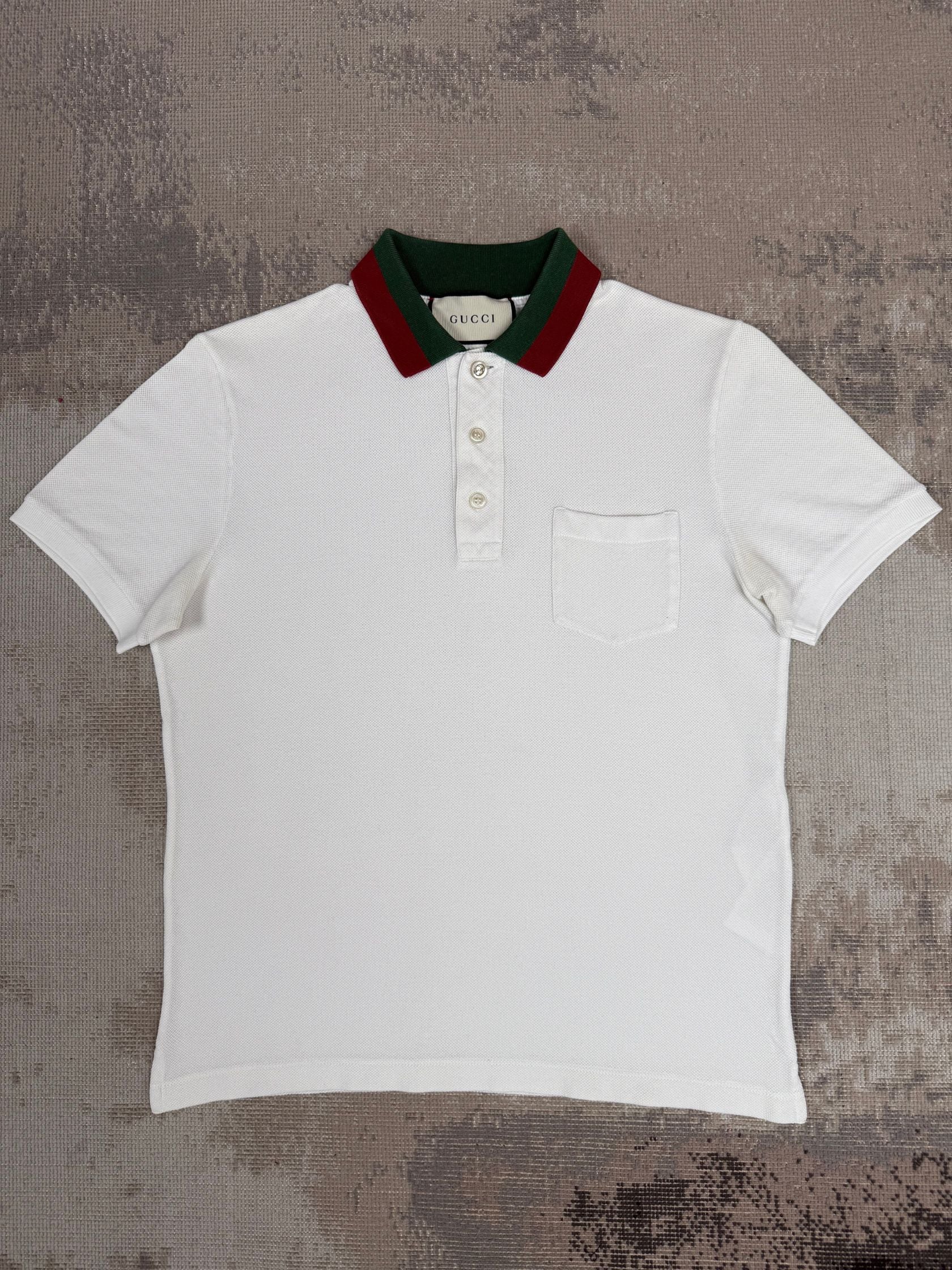 Gucci Web-Stripe Polo - White Gucci