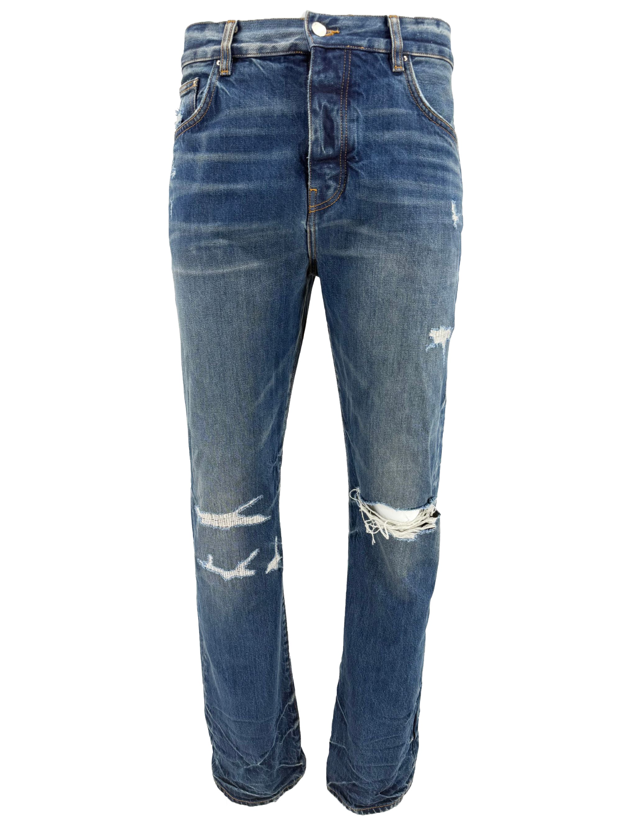 Amiri Denim Distressed Baggy Jeans Amiri