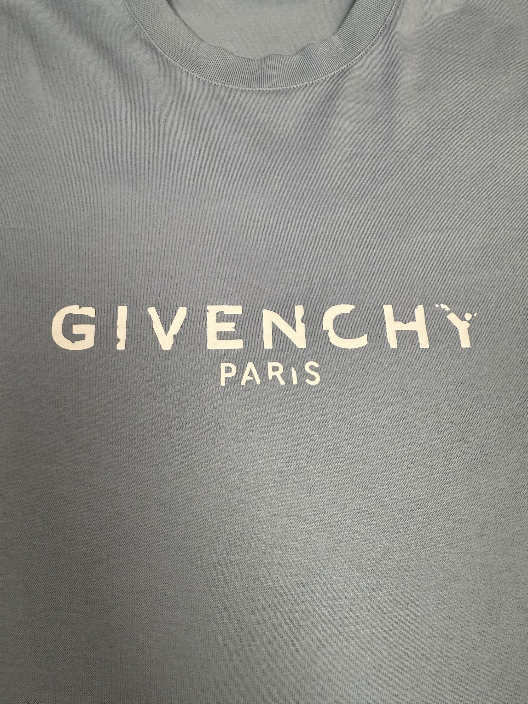 Givenchy Distressed Logo T-Shirt - Baby Blue Givenchy