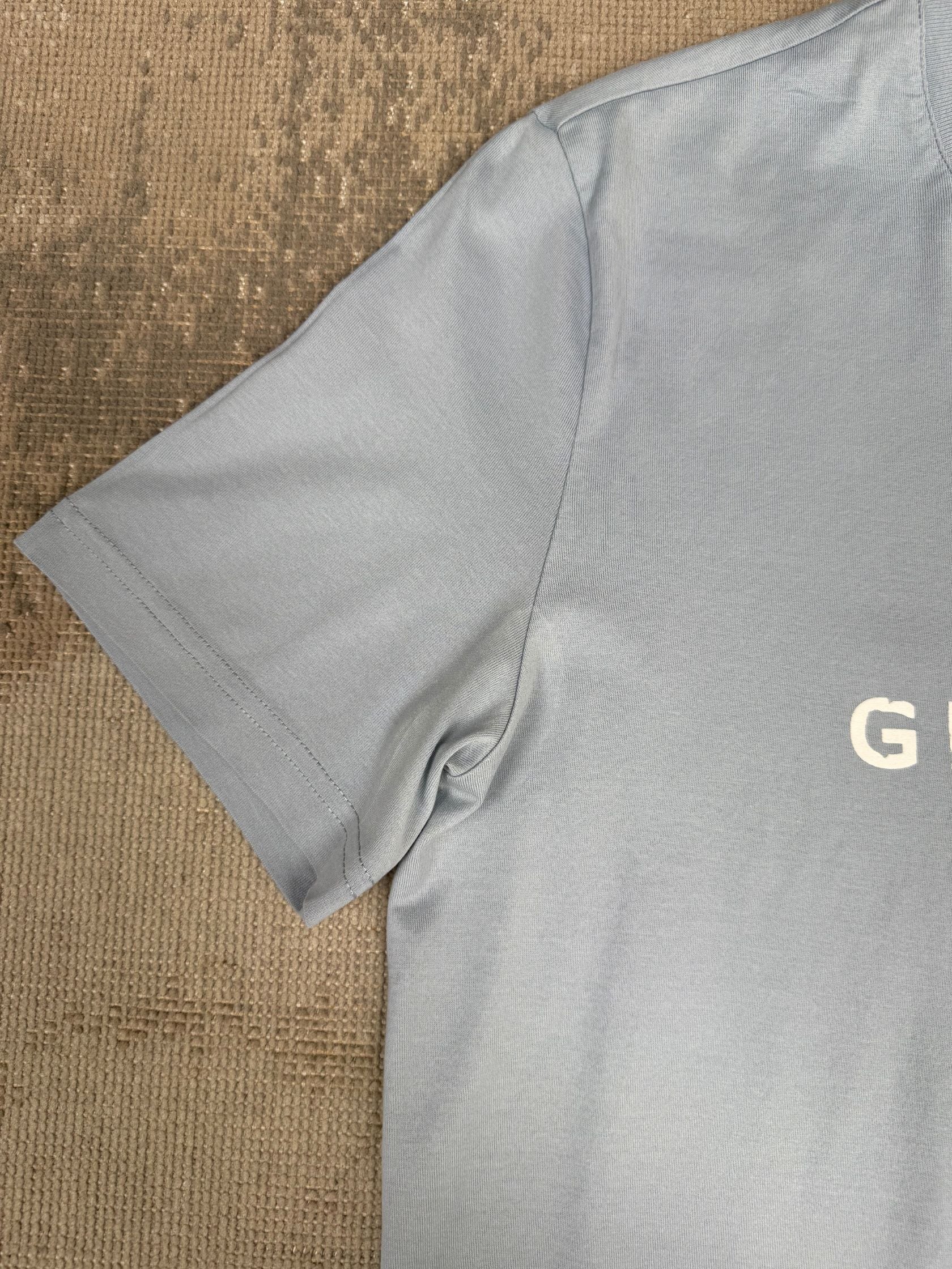 Givenchy Distressed Logo T-Shirt - Baby Blue Givenchy