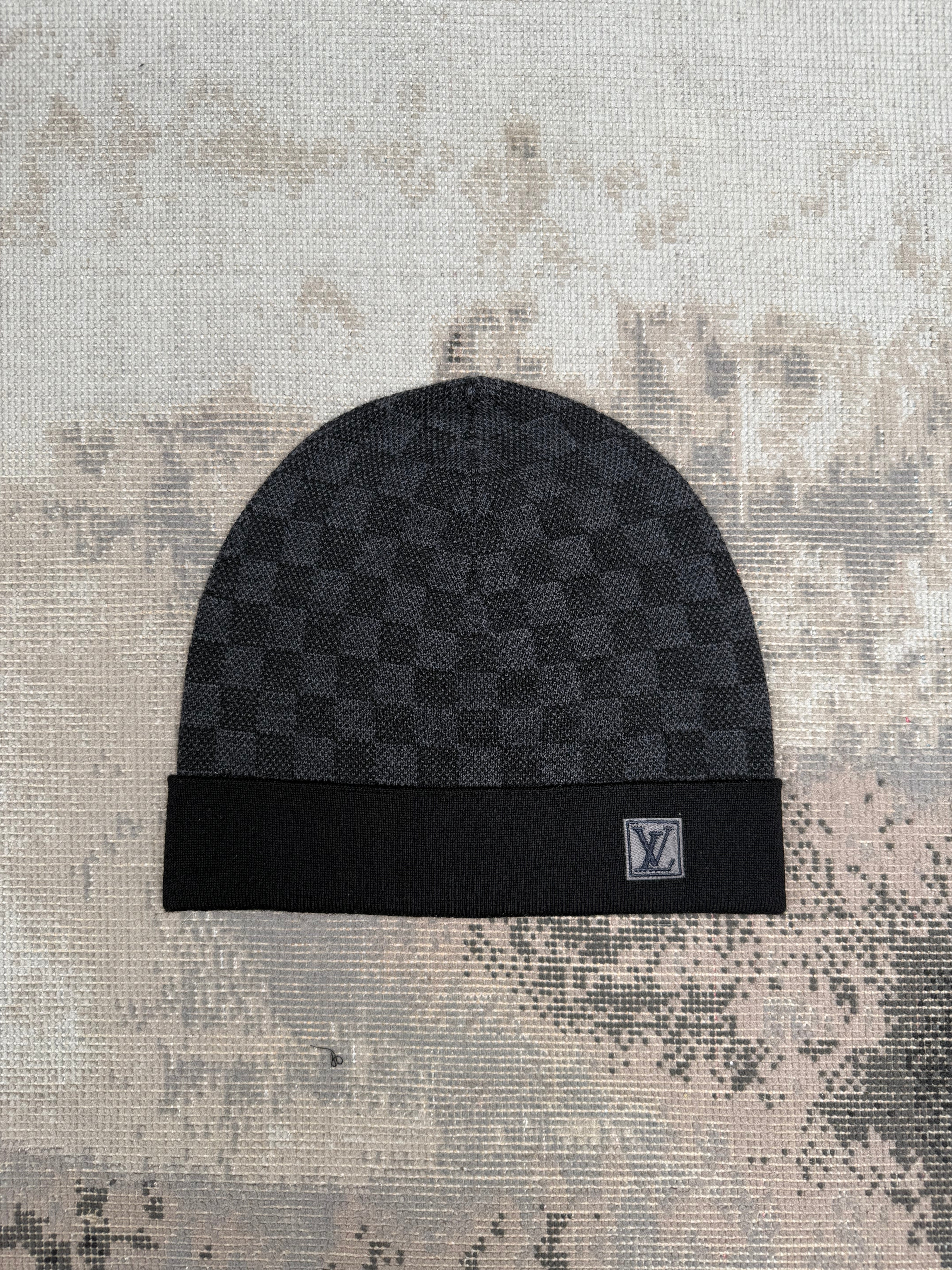Louis Vuitton Damier Wool Beanie - Black Louis Vuitton