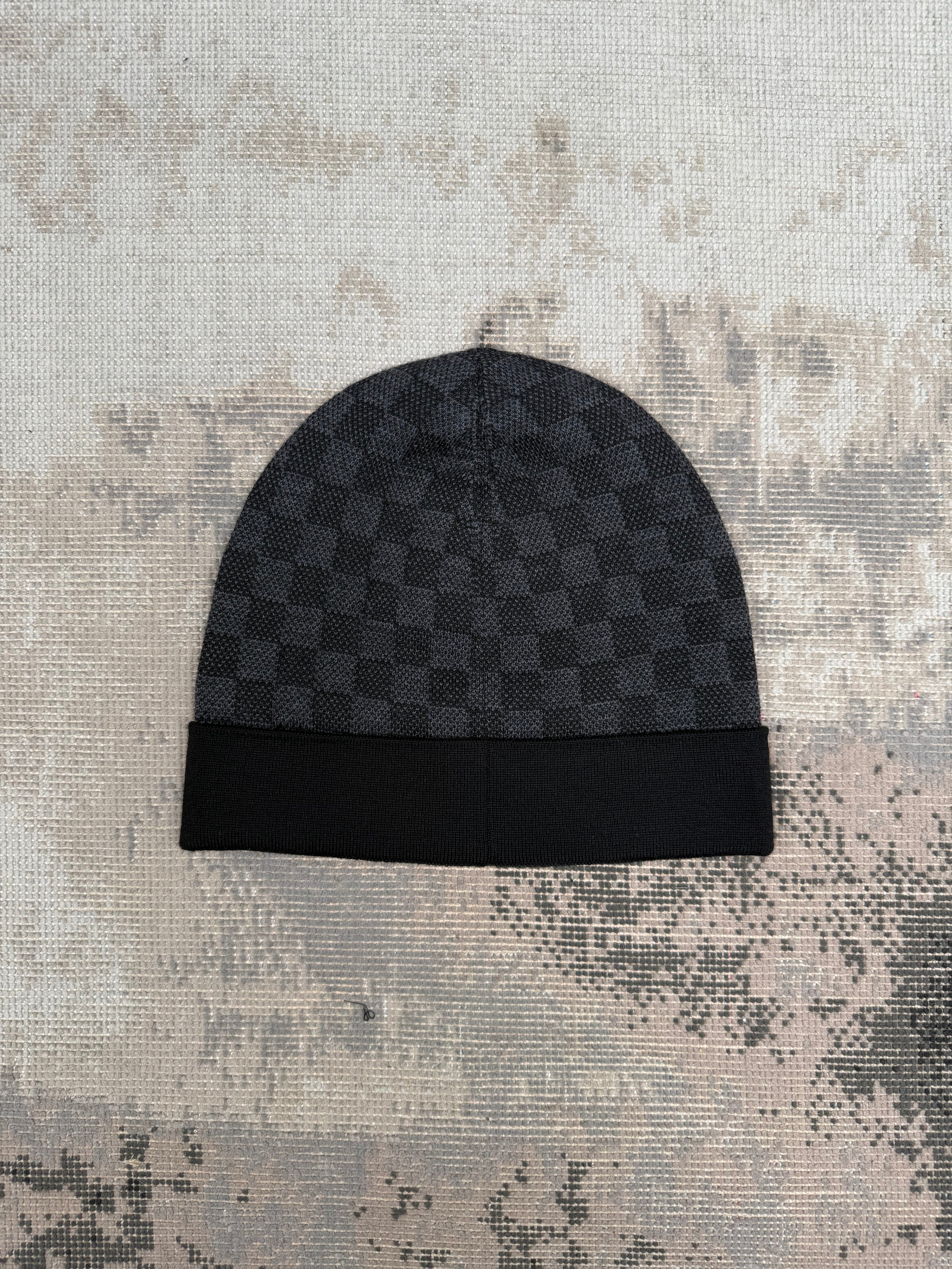Louis Vuitton Damier Wool Beanie - Black Louis Vuitton