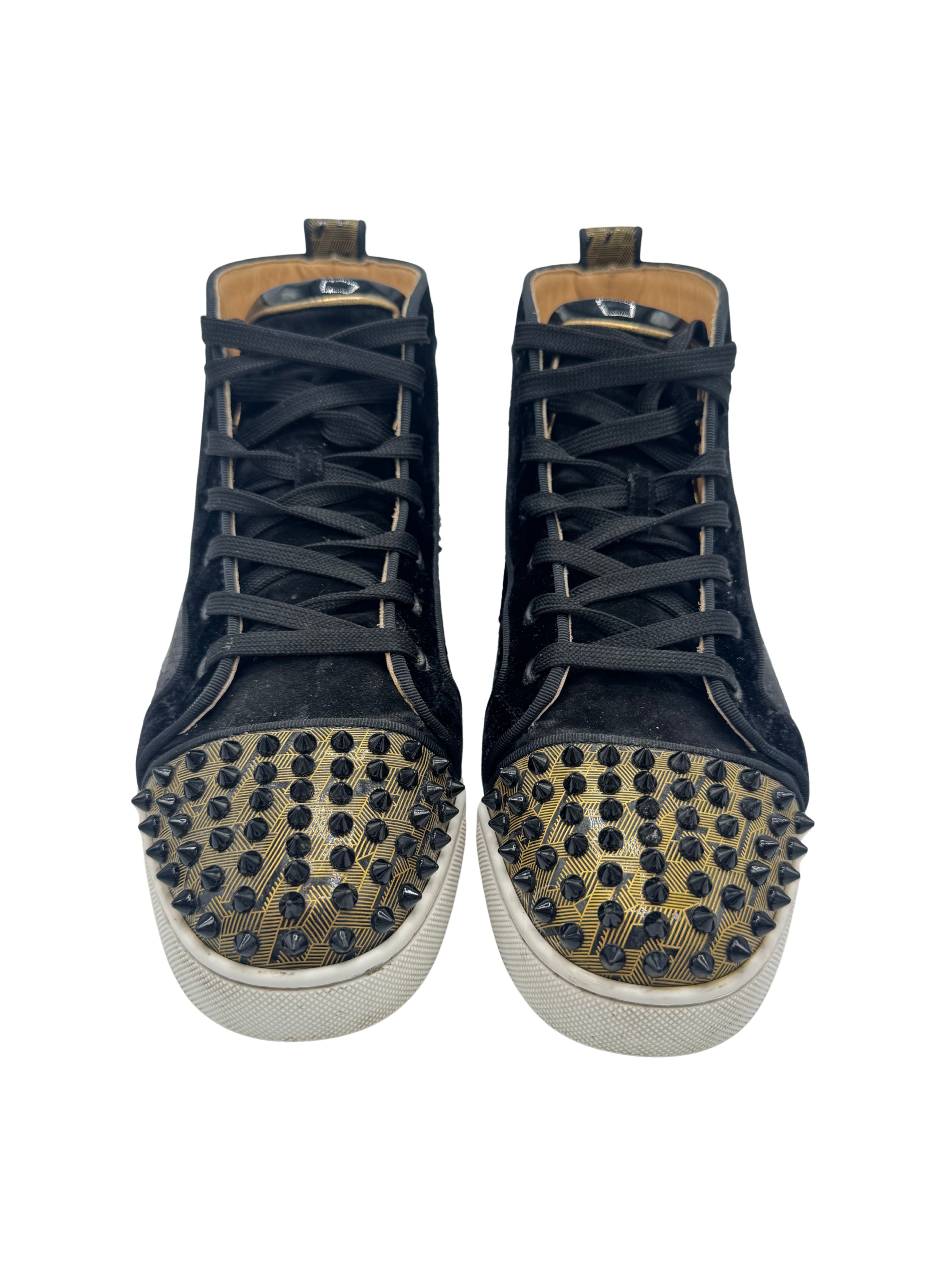 Christian Loubtion Spikes Orlato High - Black/Gold