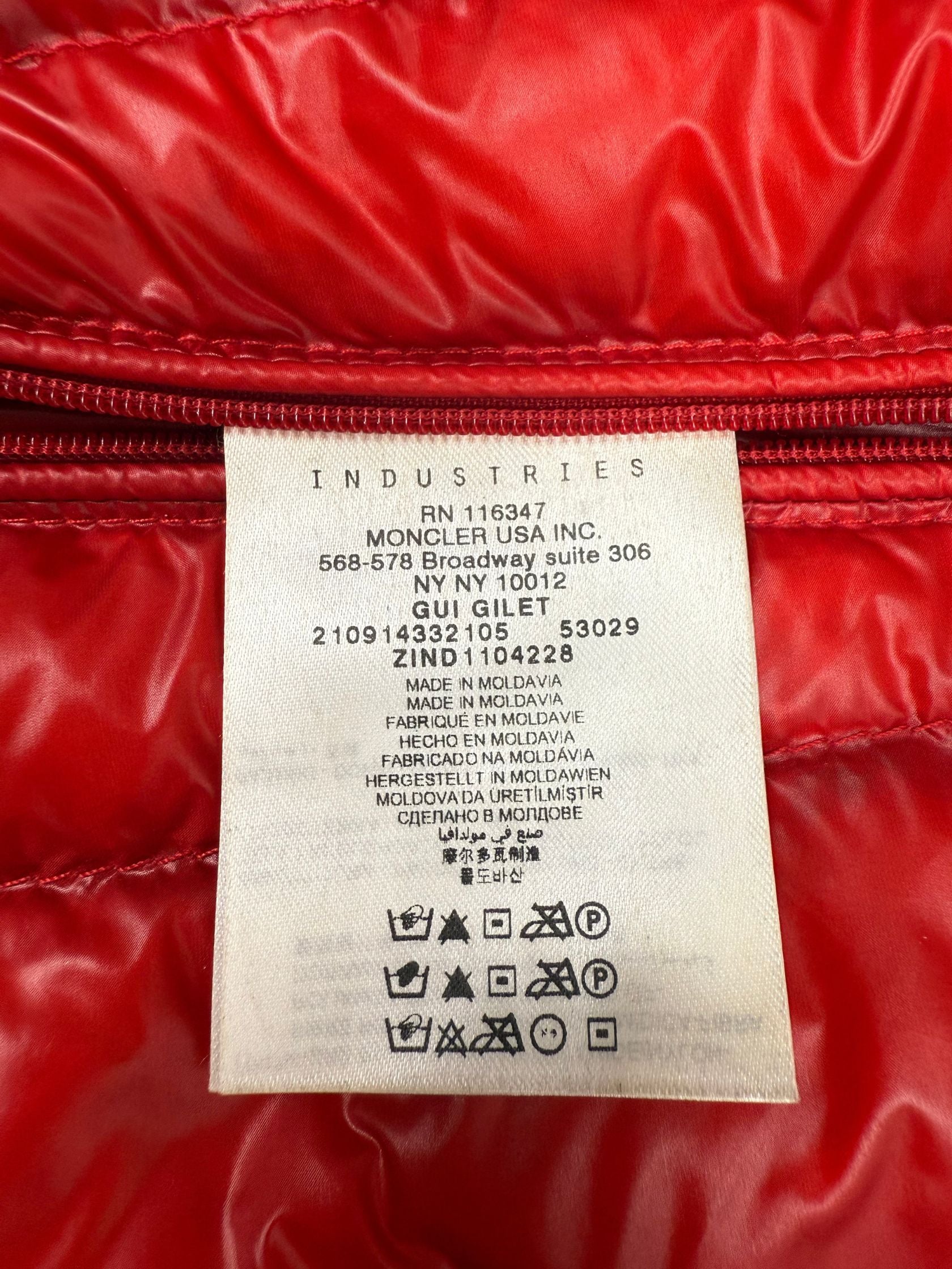 Moncler Gui Gilet - Red Moncler