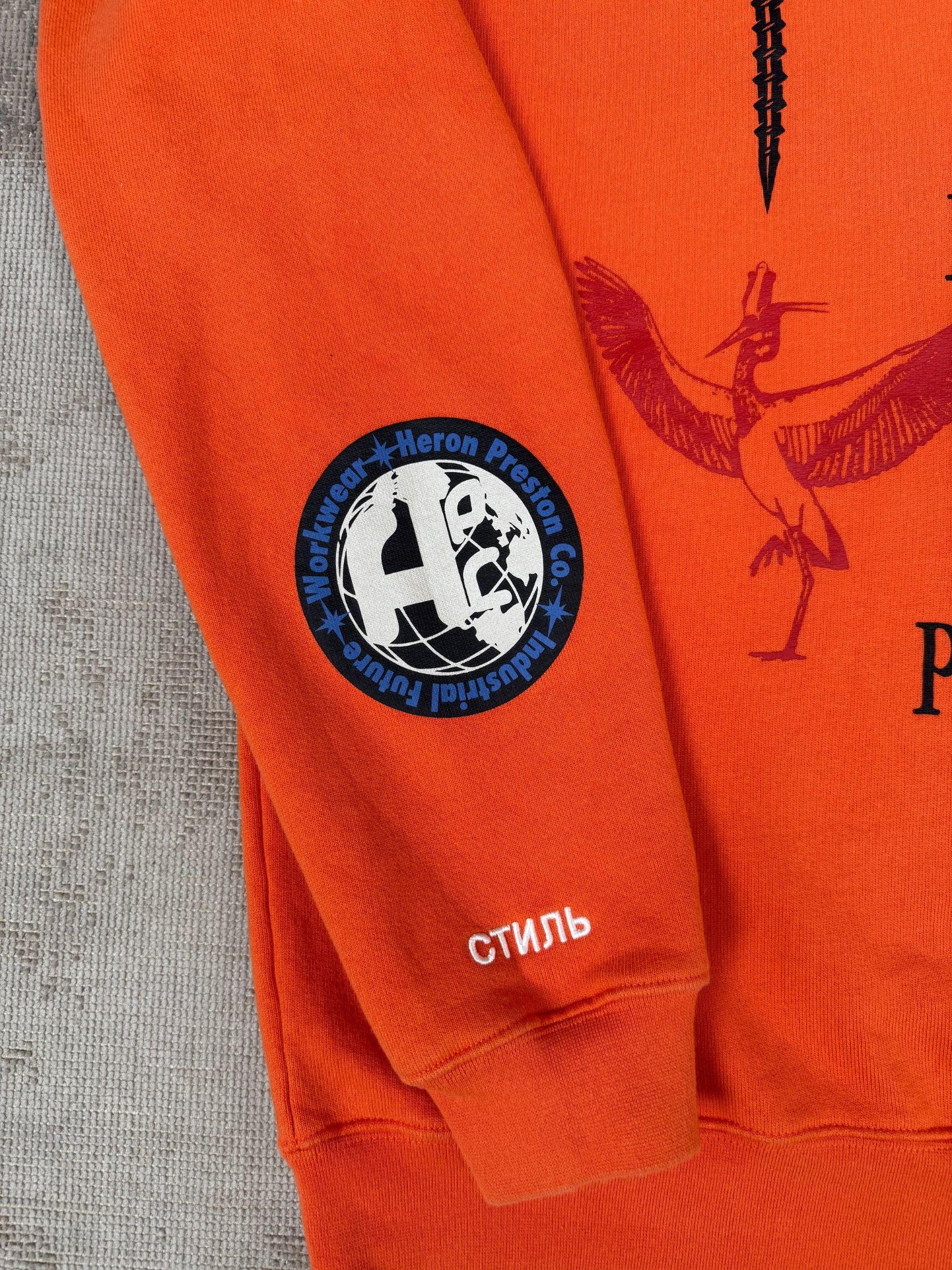 Heron Preston World Wide Love Sweatshirt - Orange Heron Preston