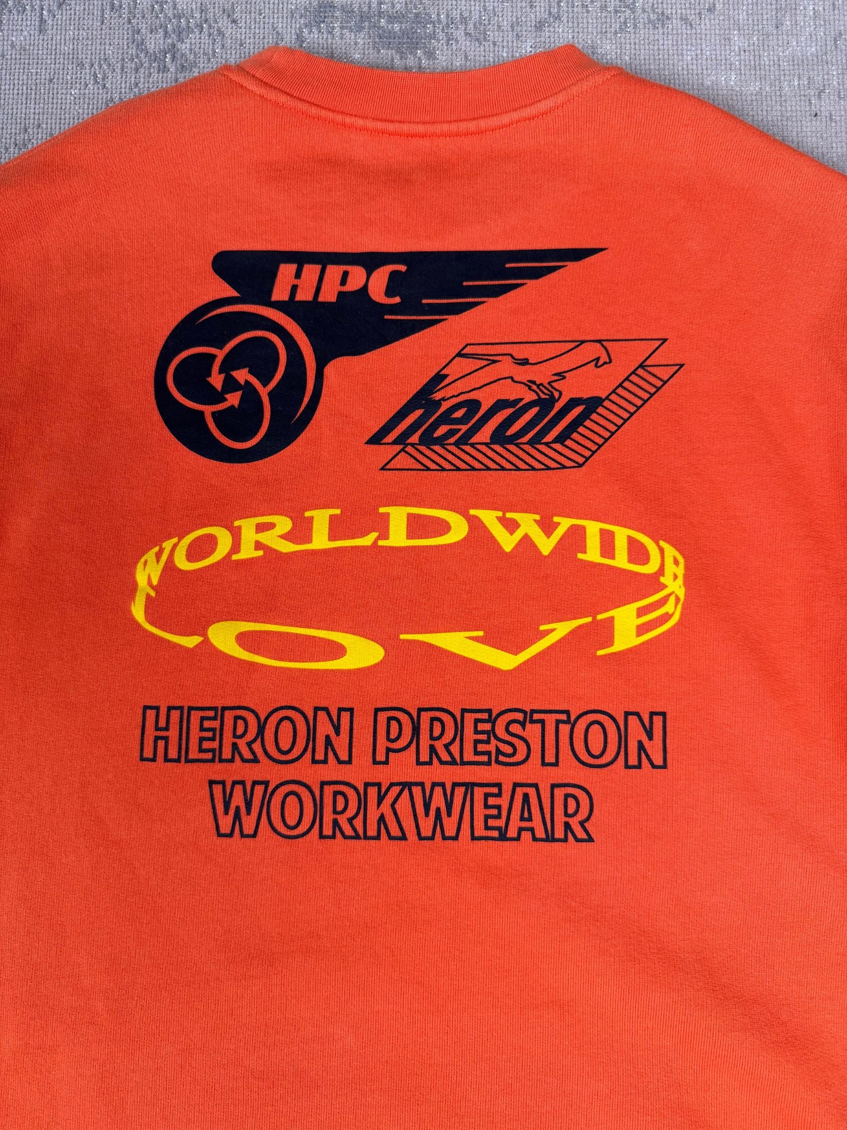 Heron Preston World Wide Love Sweatshirt - Orange Heron Preston