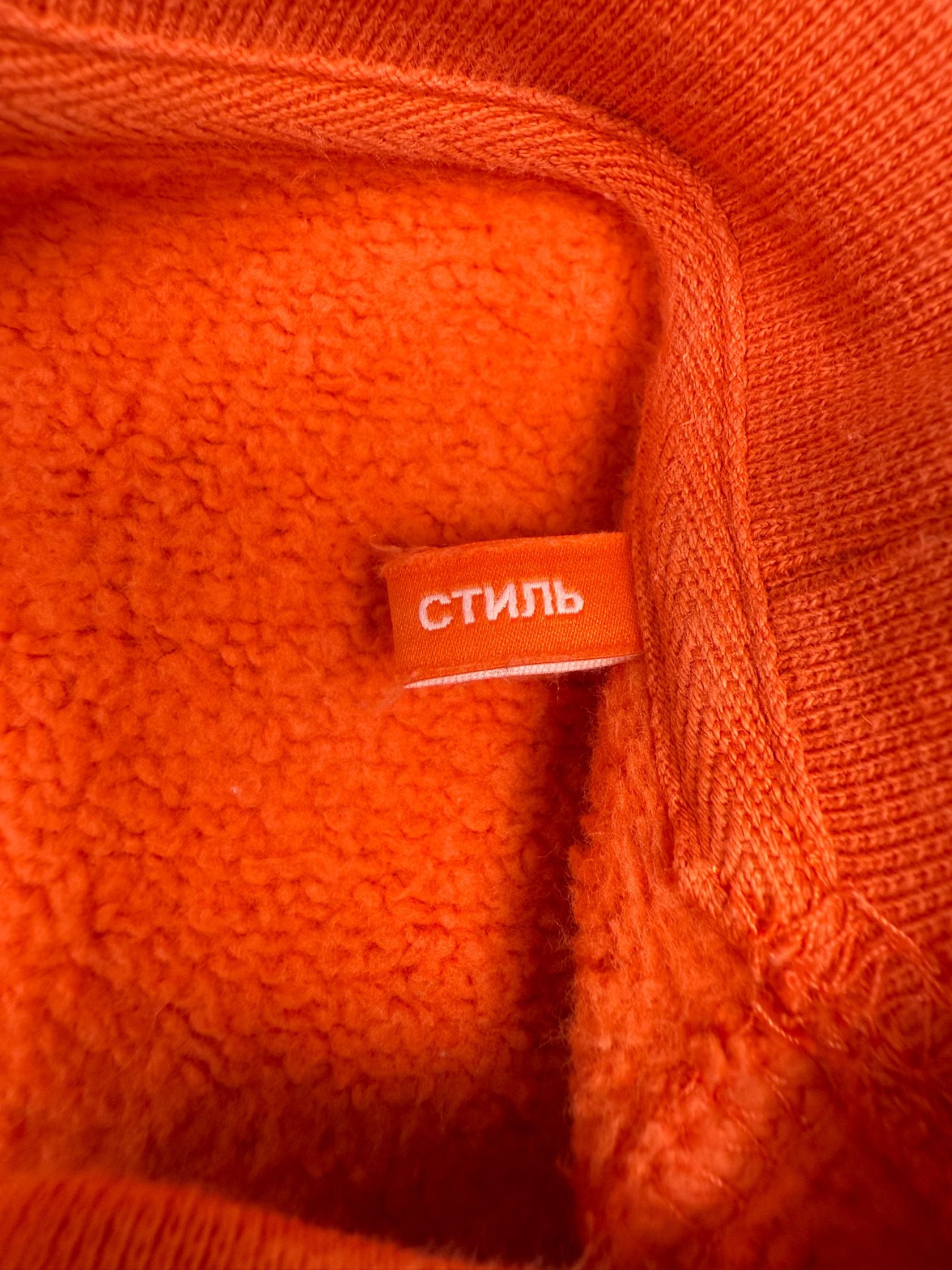 Heron Preston World Wide Love Sweatshirt - Orange Heron Preston