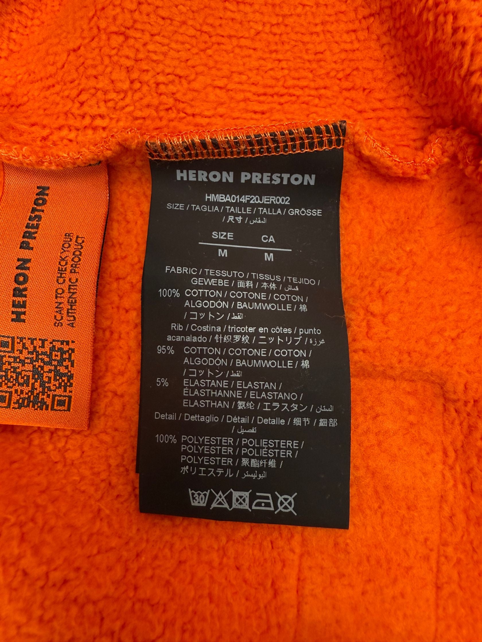 Heron Preston World Wide Love Sweatshirt - Orange Heron Preston