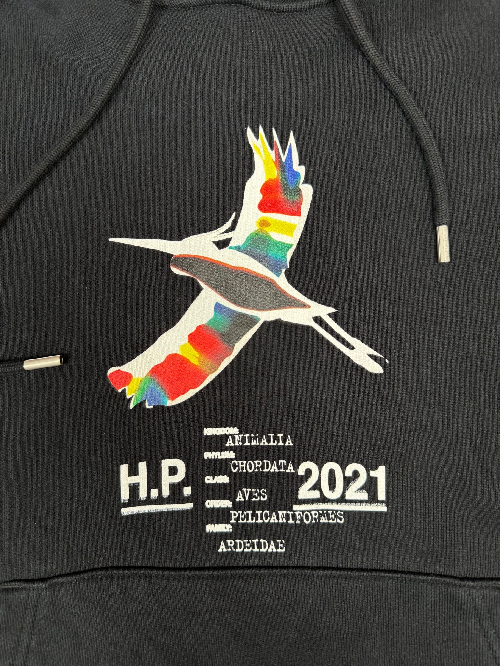 Heron Preston Rainbow Heron Hoodie - Black Heron Preston