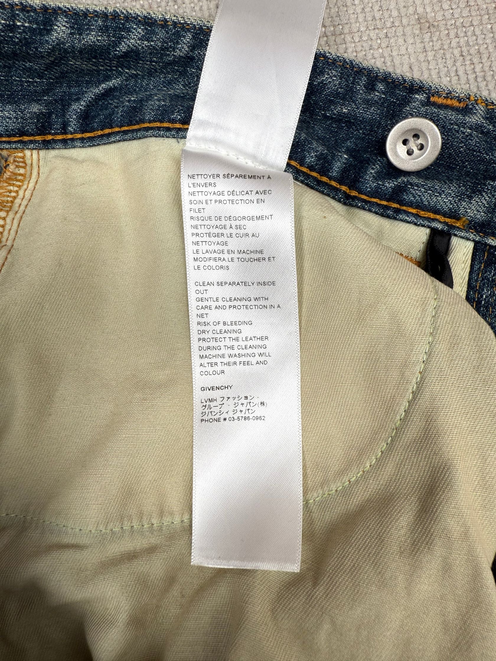 Givenchy Straight Legged Jeans - Washed Denim (Unused) Givenchy