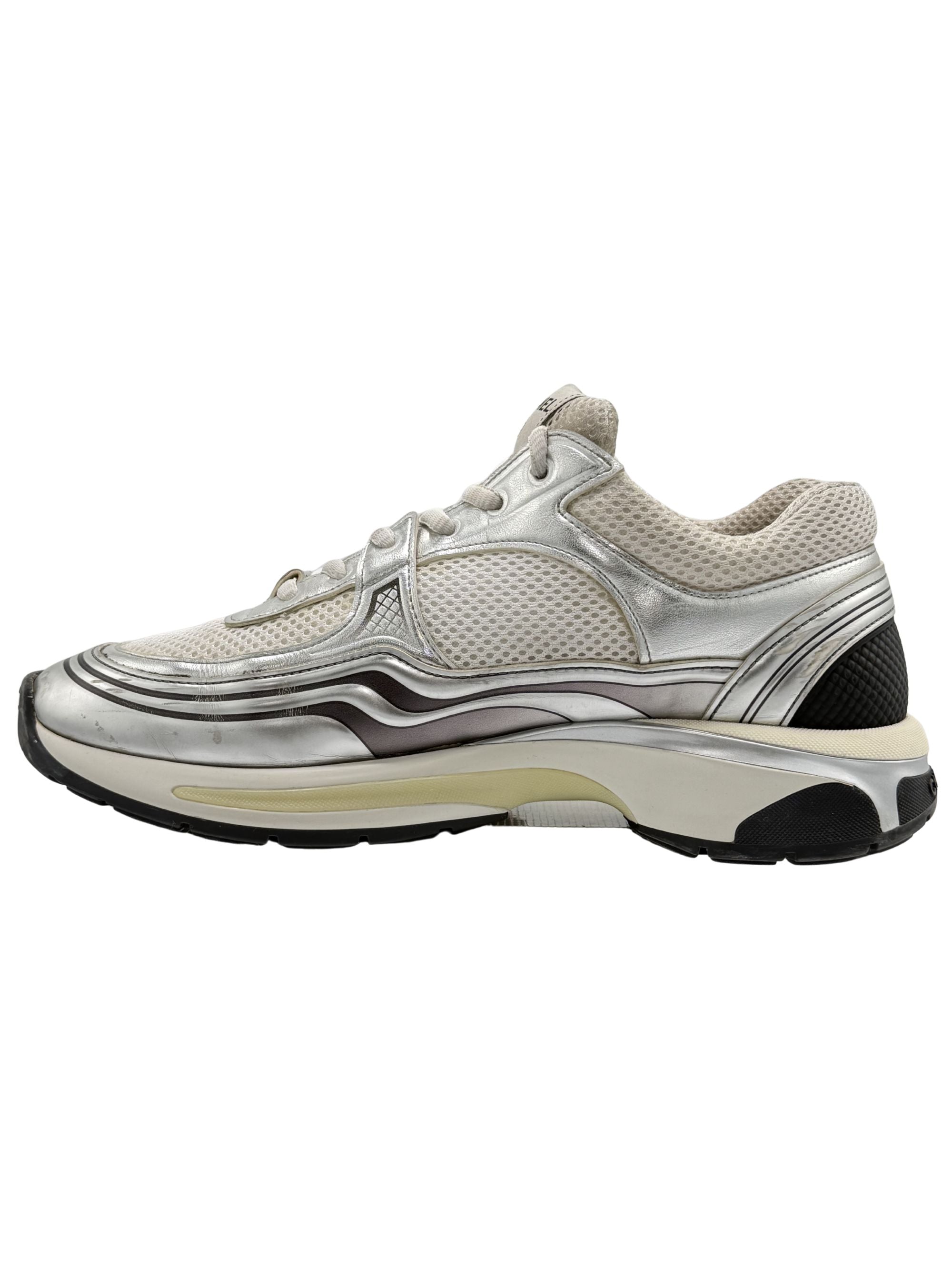 Chanel CC Runner Trainers - Silver Chanel
