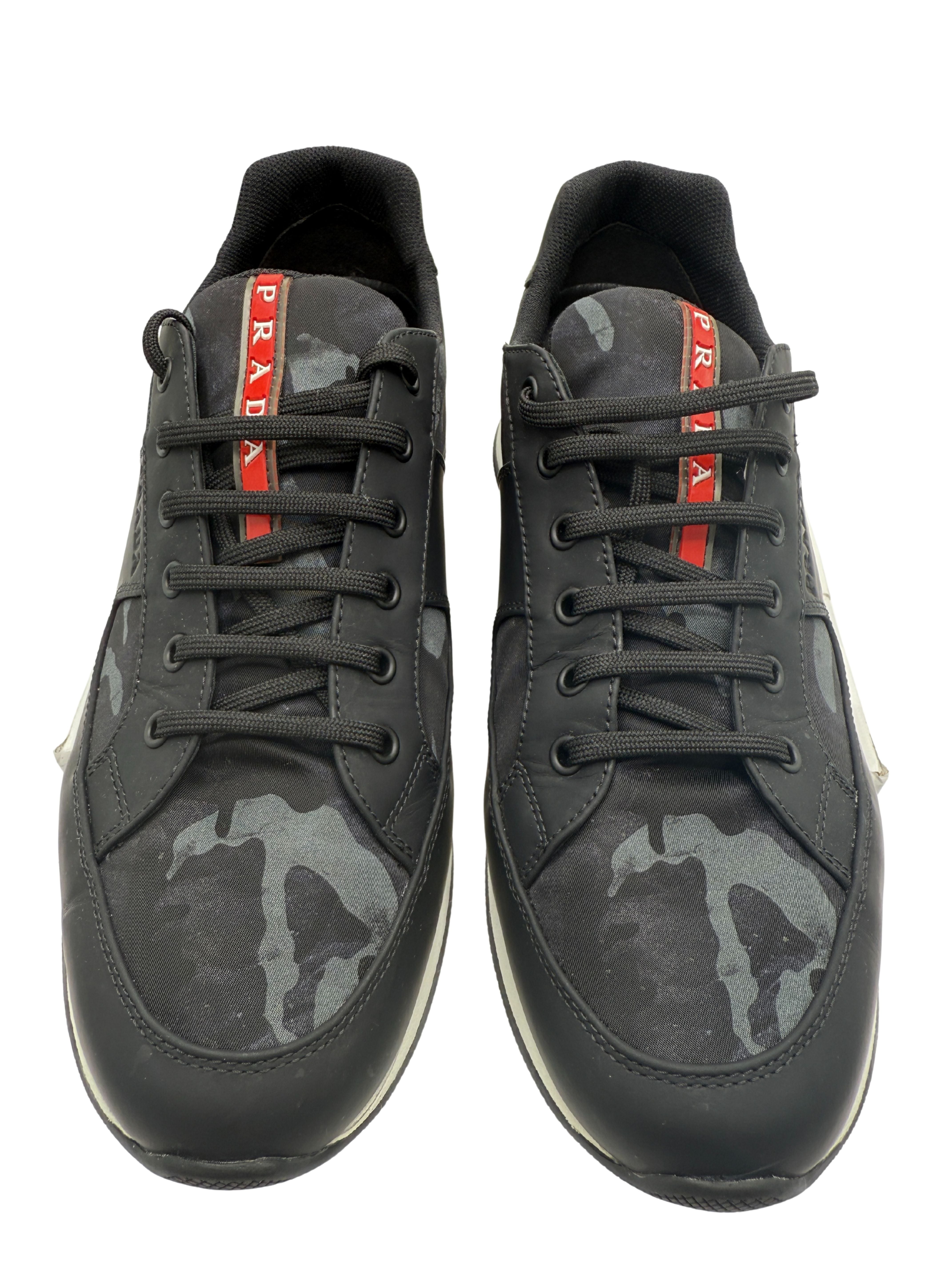 Prada Camo Runner Trainer - Black Prada