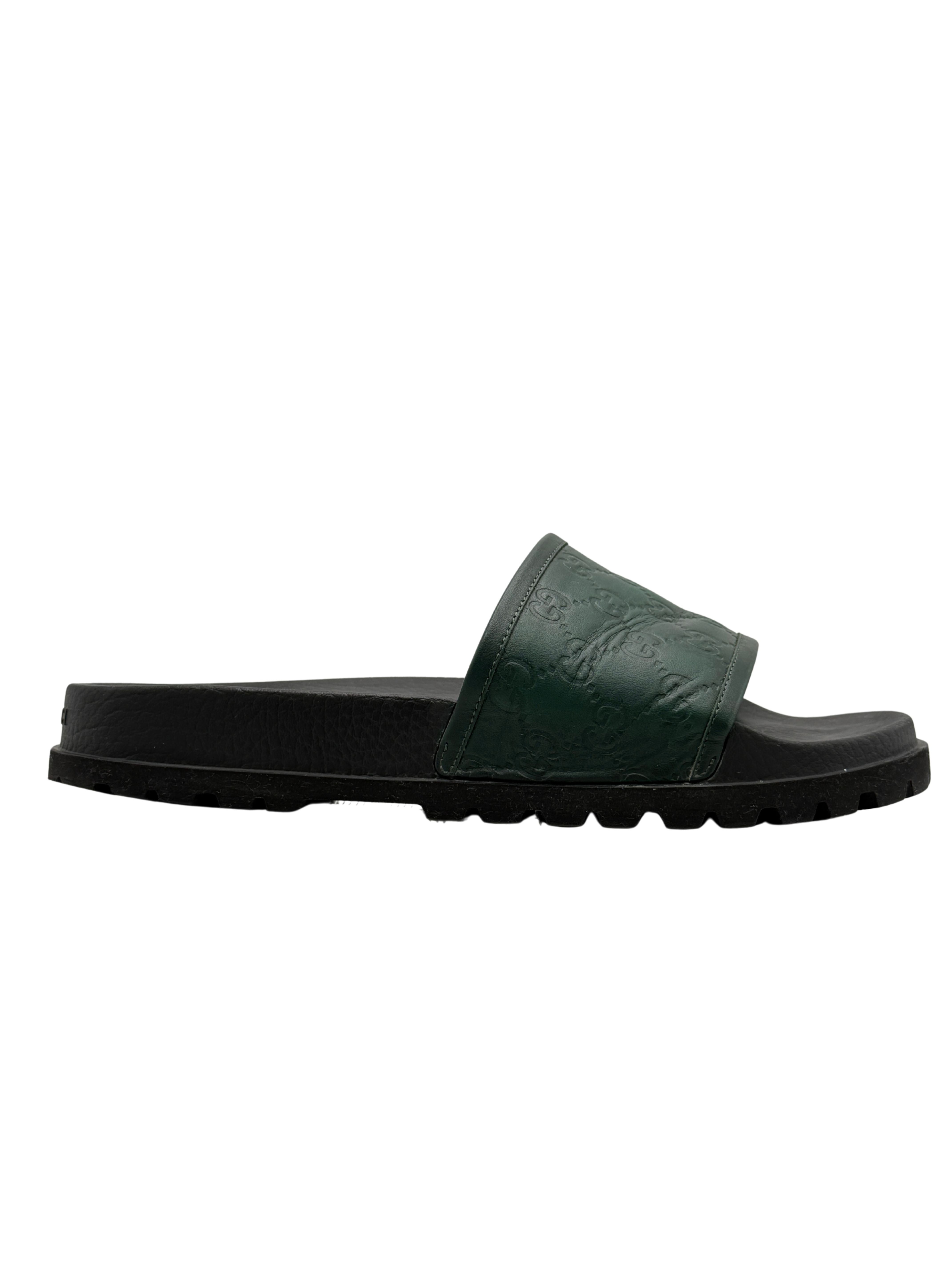 Gucci GG Sliders - Green Gucci