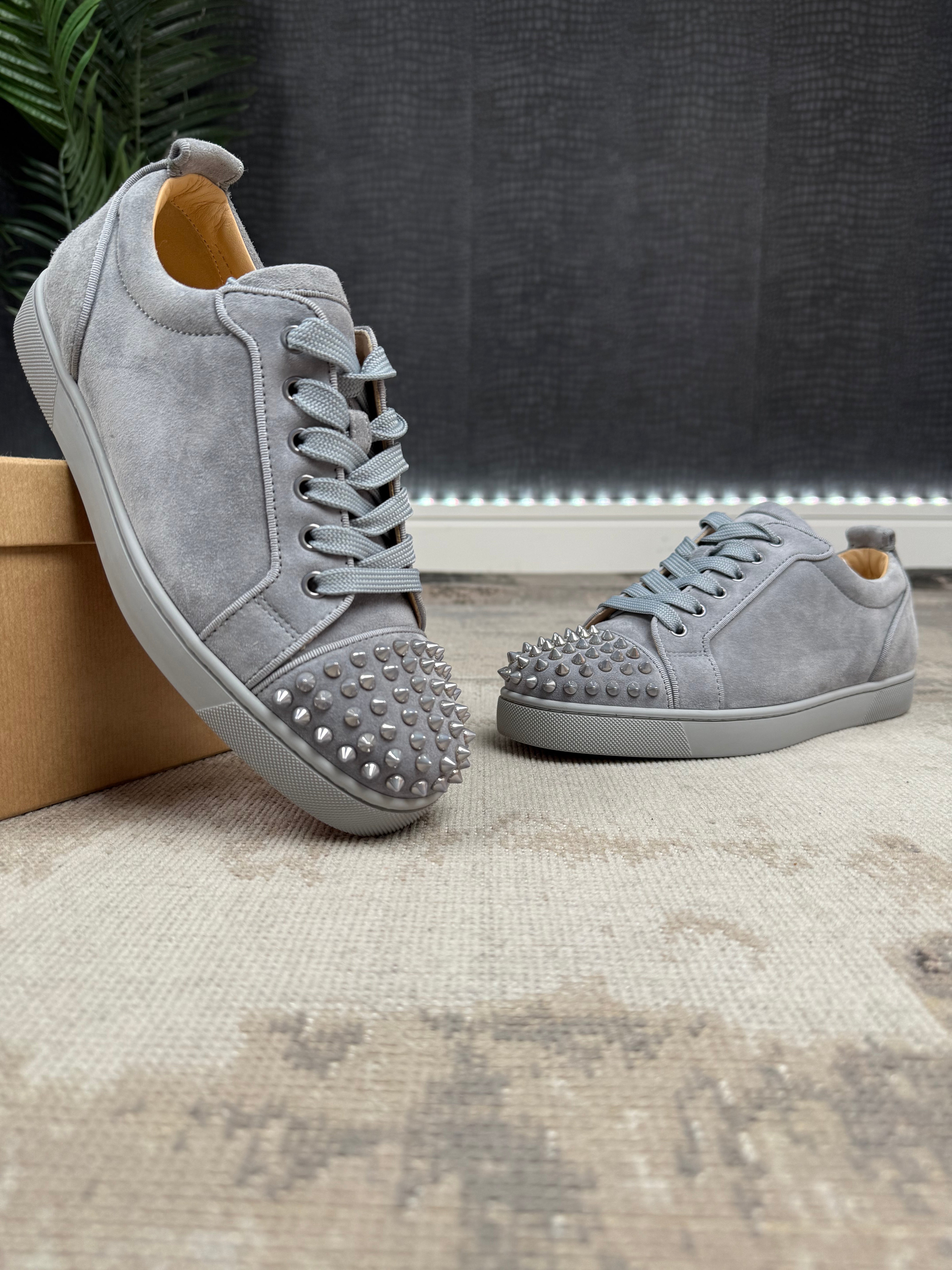 Christian Louboutin Junior Spike Trainers - Grey
