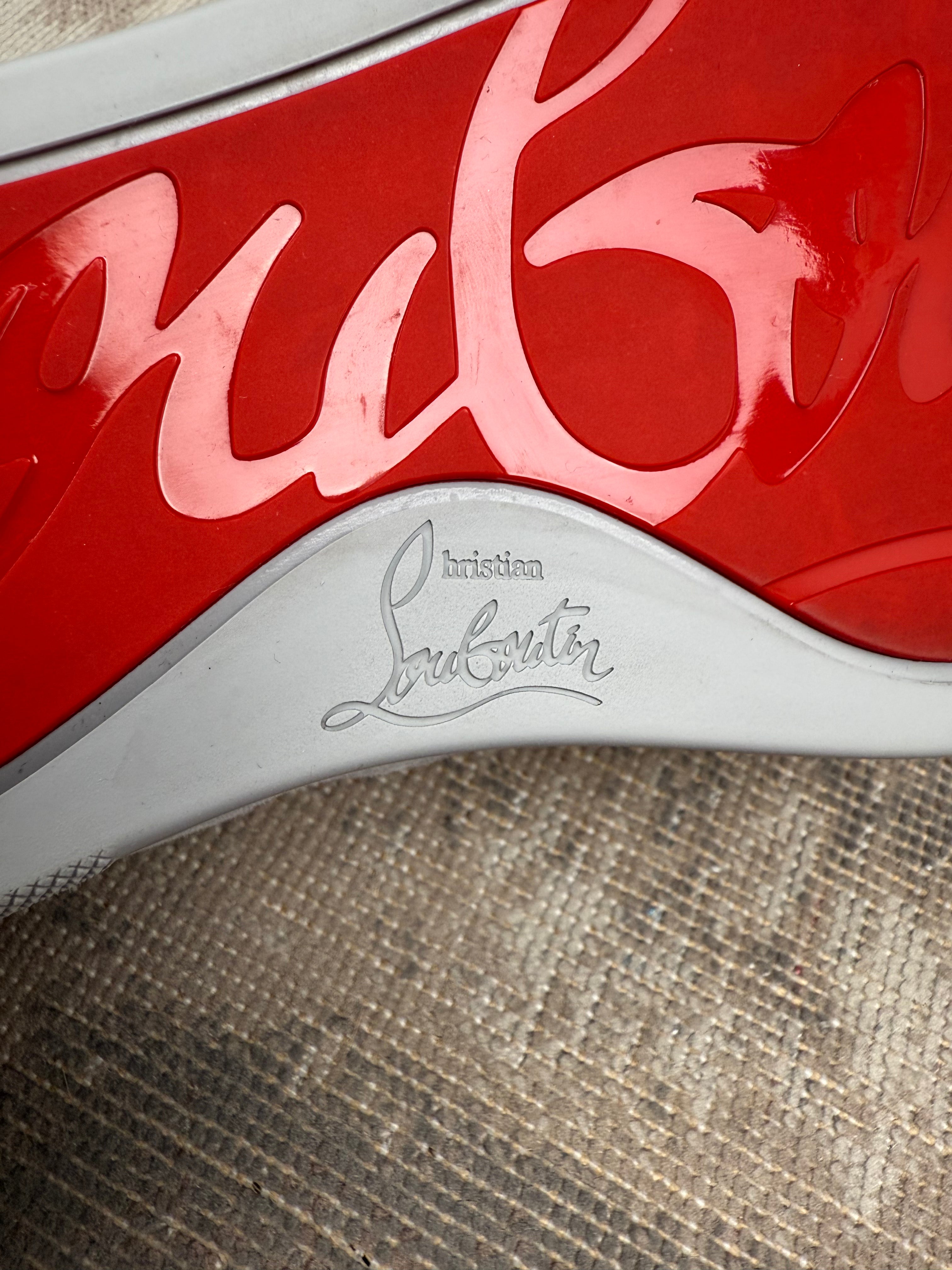 Christian Louboutin Junior Spike Trainers - Grey Christian Louboutin