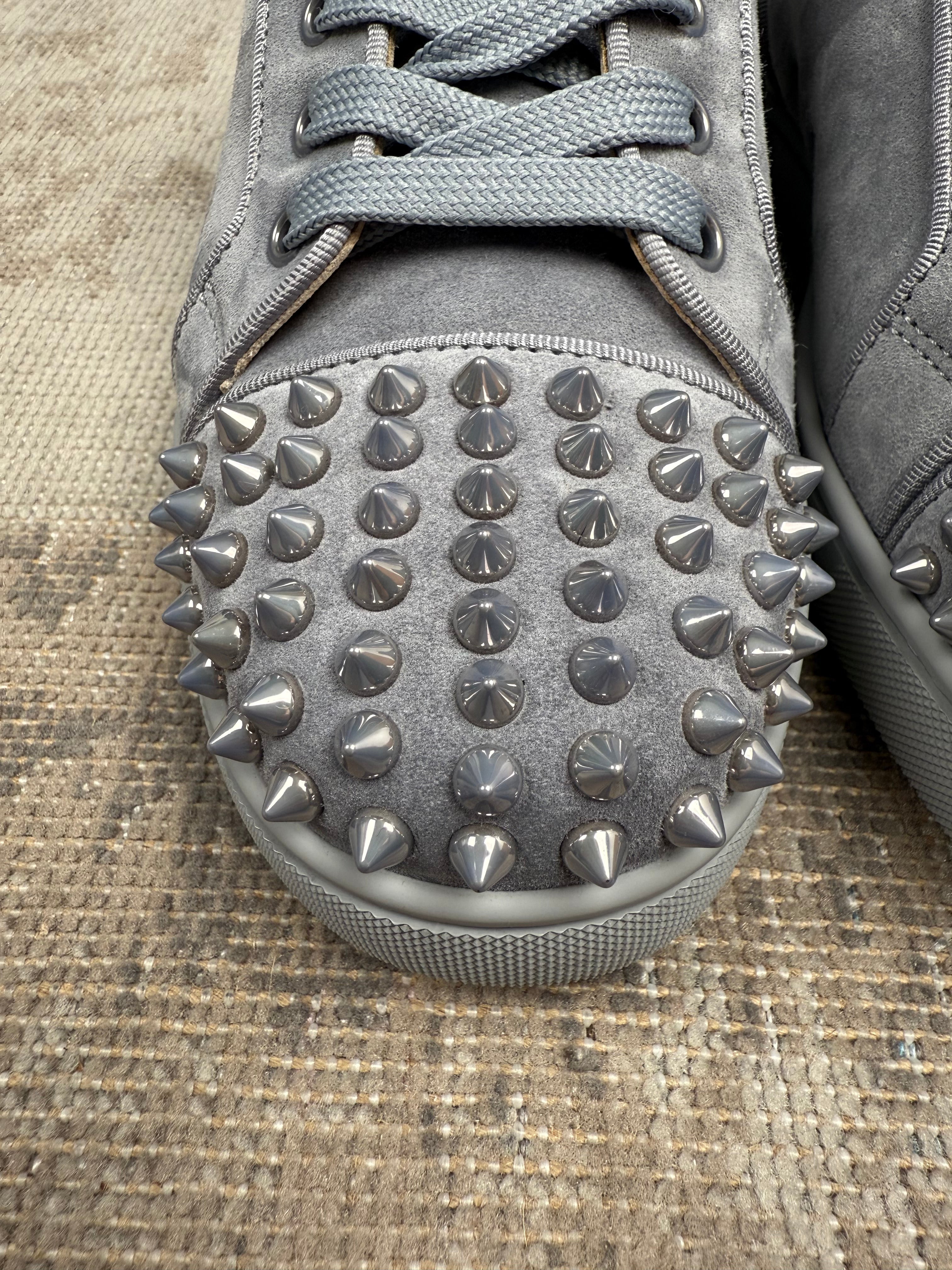 Christian Louboutin Junior Spike Trainers - Grey