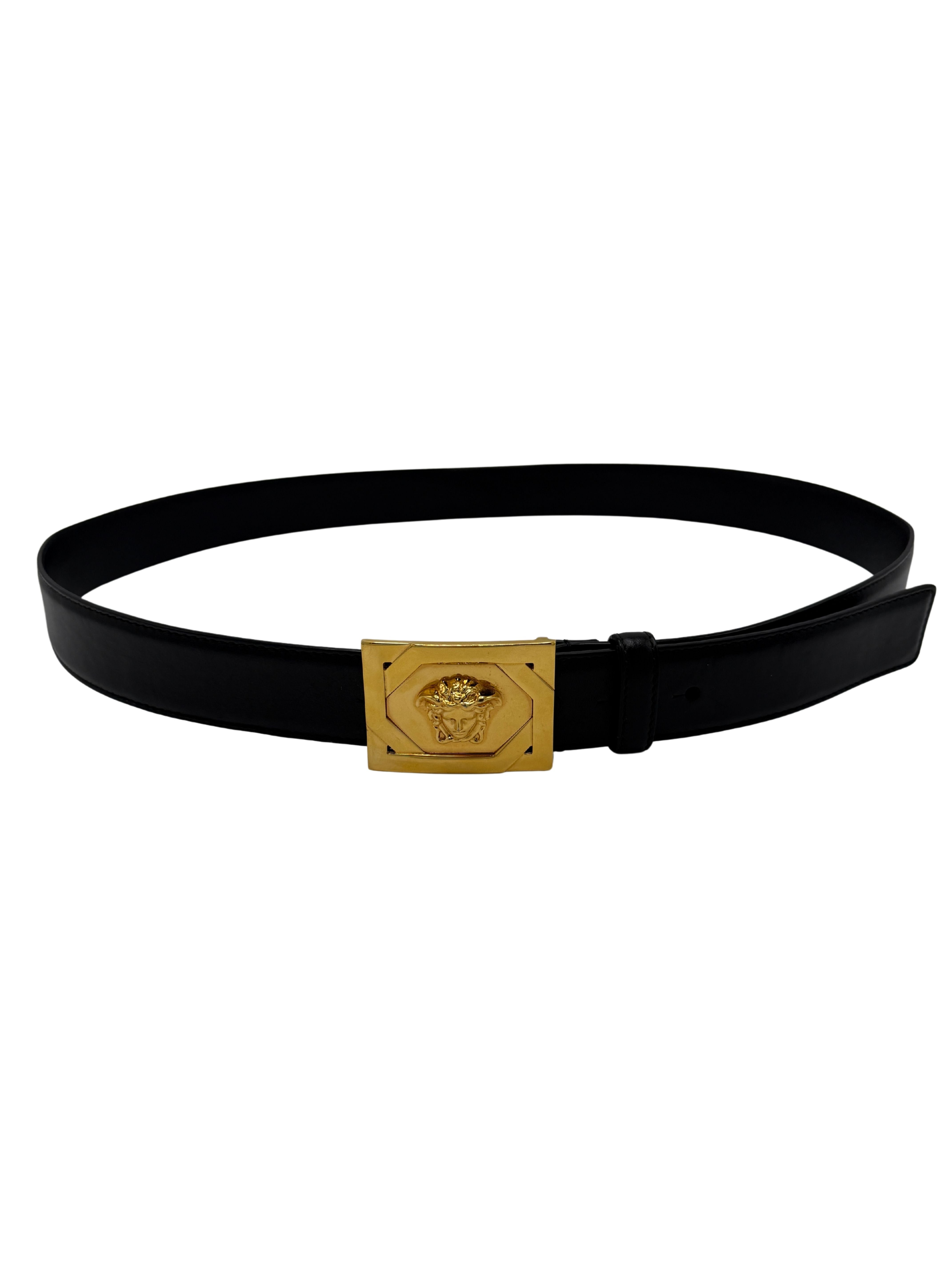 Versace Medusa Buckle Belt - Black