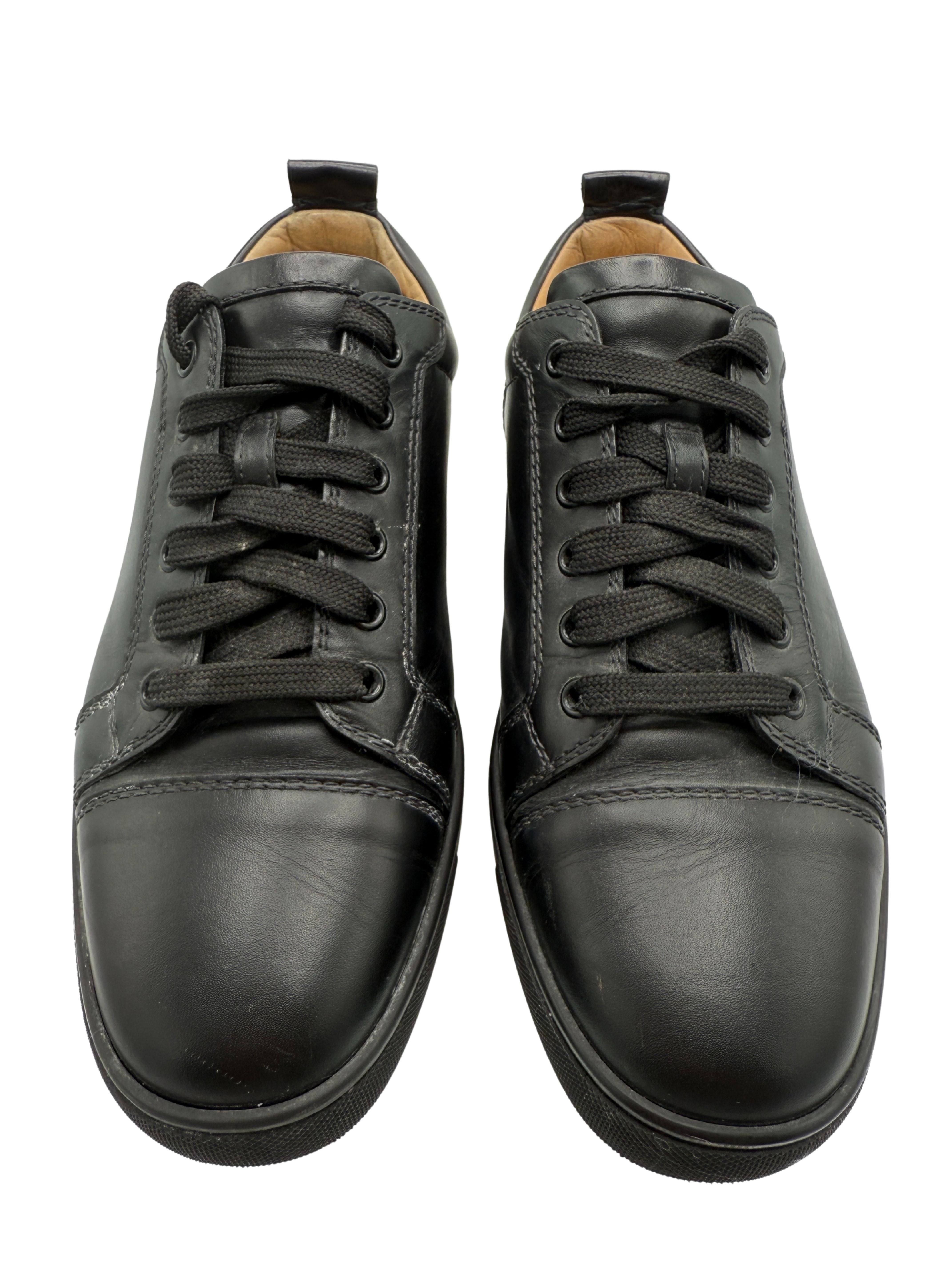 Christian Louboutin Low Leather Trainer - Black