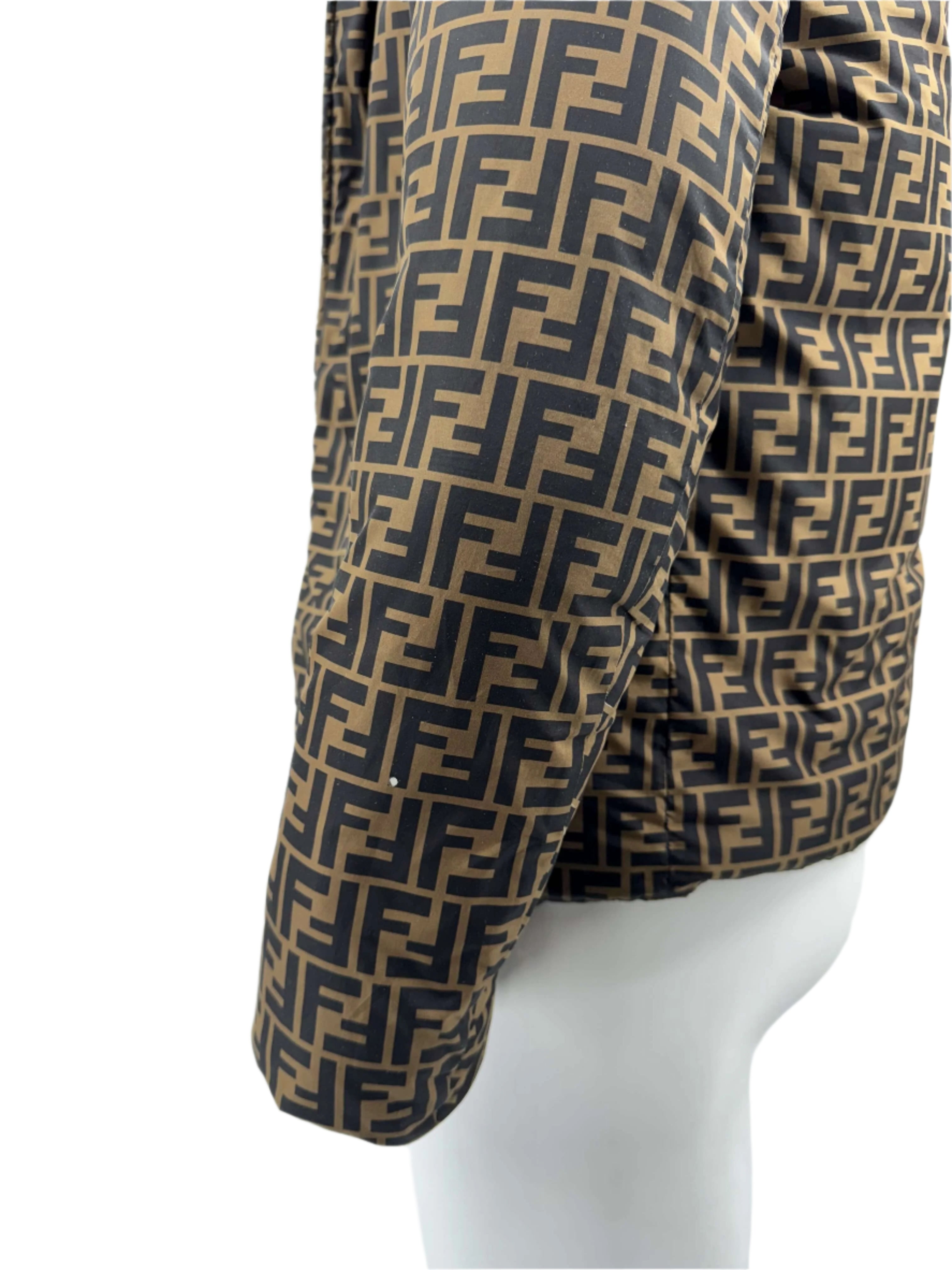 Fendi FF Logo Reversible Down Jacket - Brown