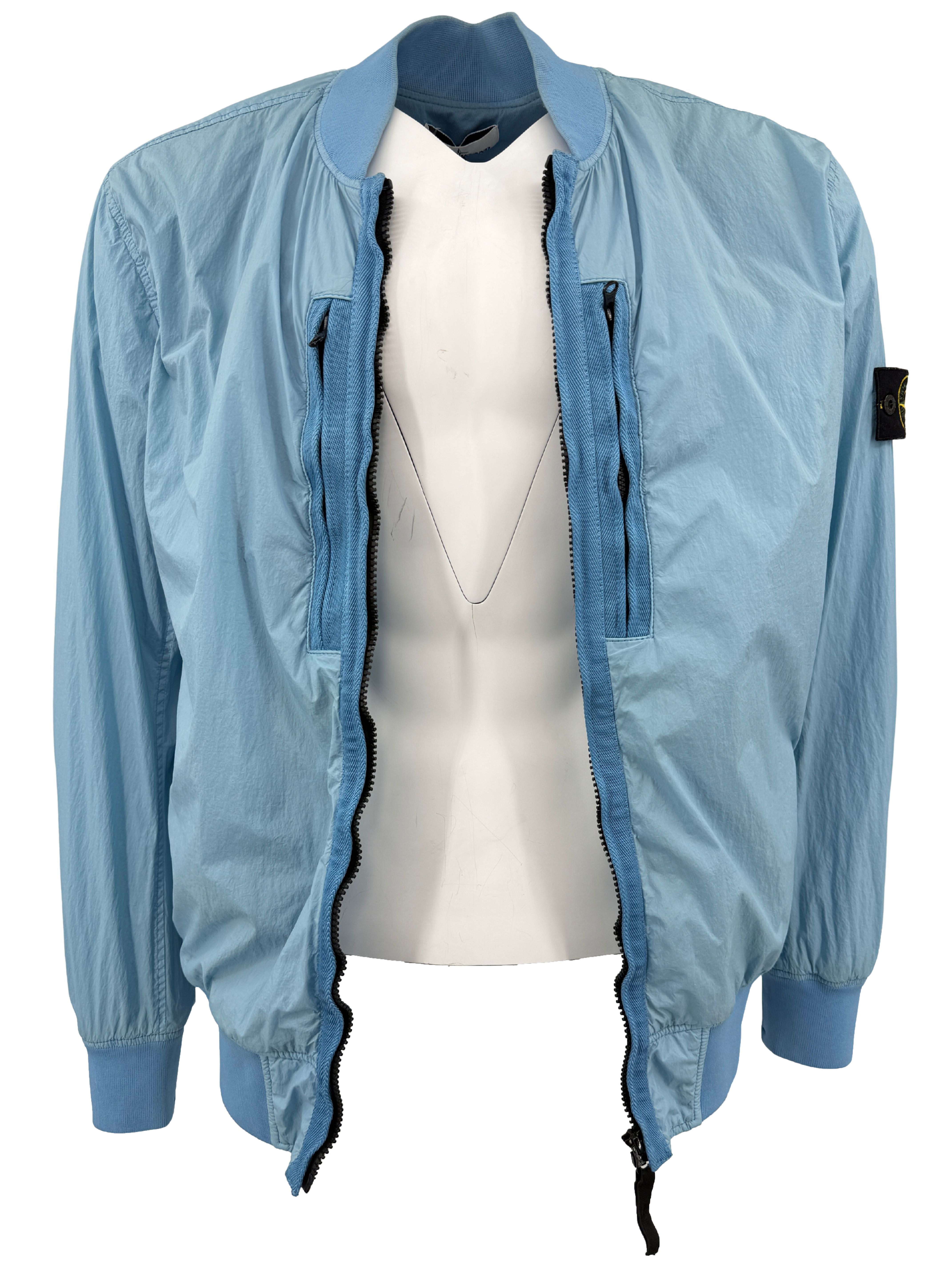 Stone Island Garment Dyed Crinkle Reps Jacket - Blue Stone Island