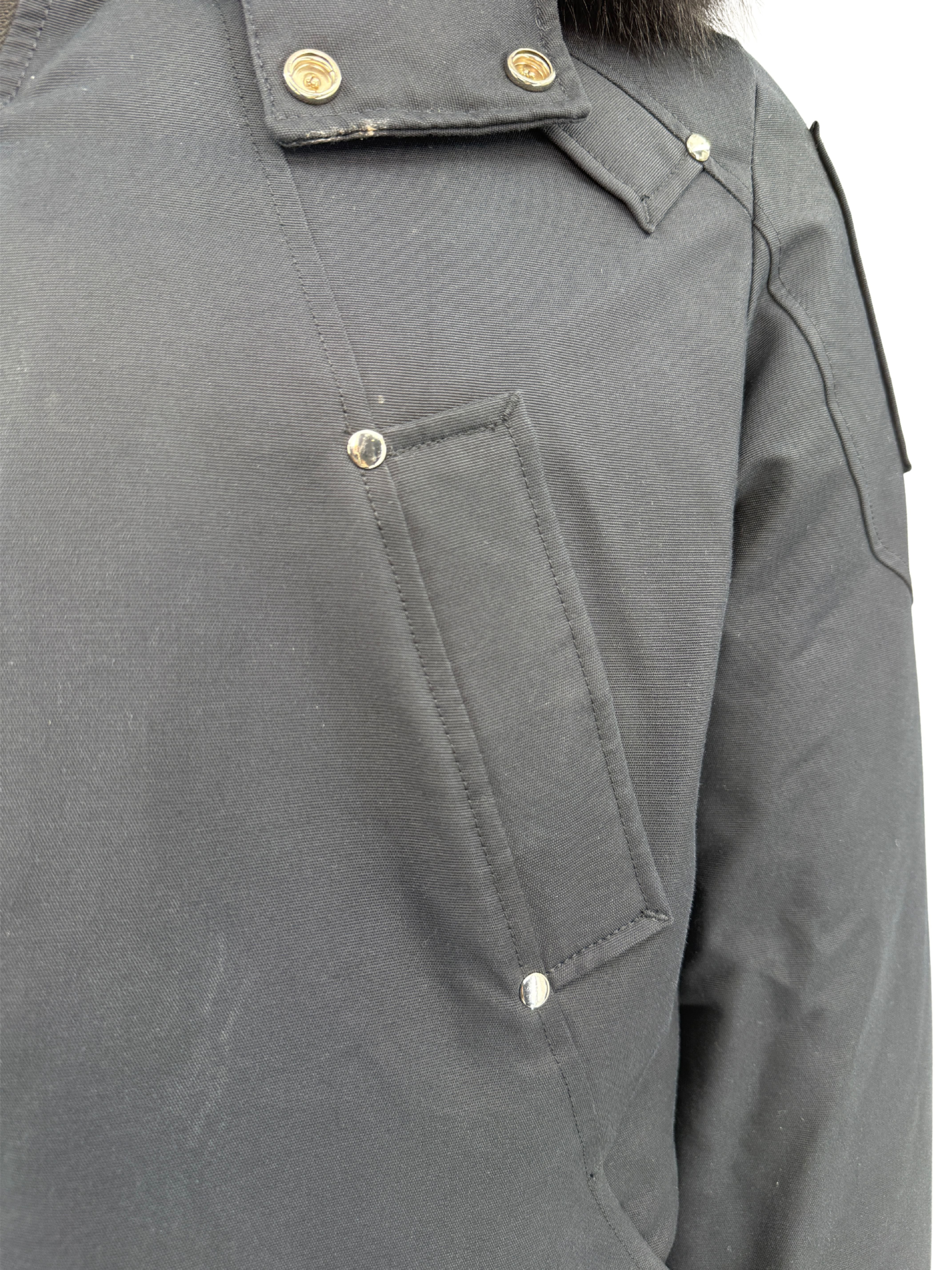 Moose Knuckles Fur Trim Ballistic Bomber - Deep Navy Moose Knuckles
