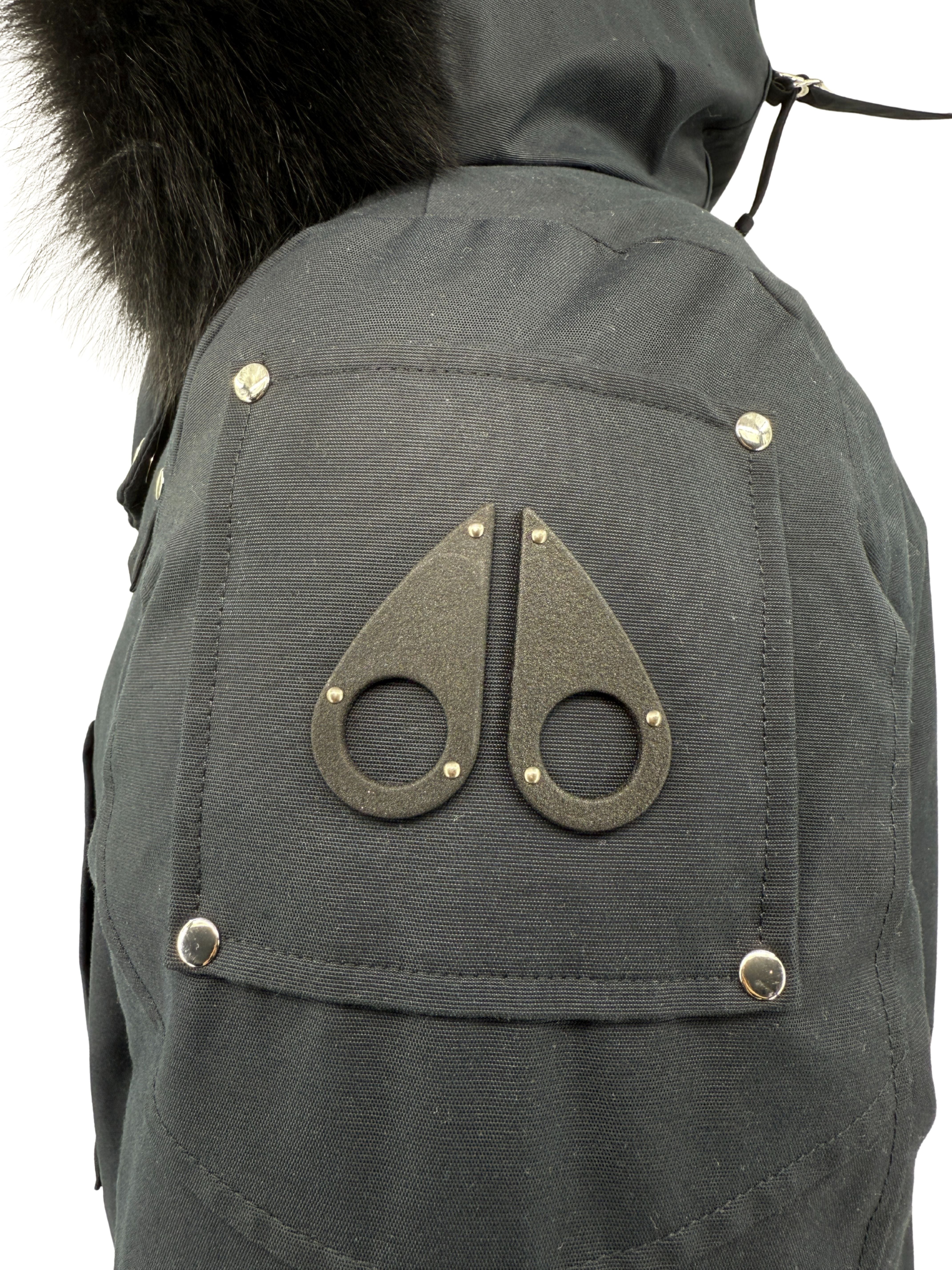 Moose Knuckles Fur Trim Ballistic Bomber - Deep Navy Moose Knuckles