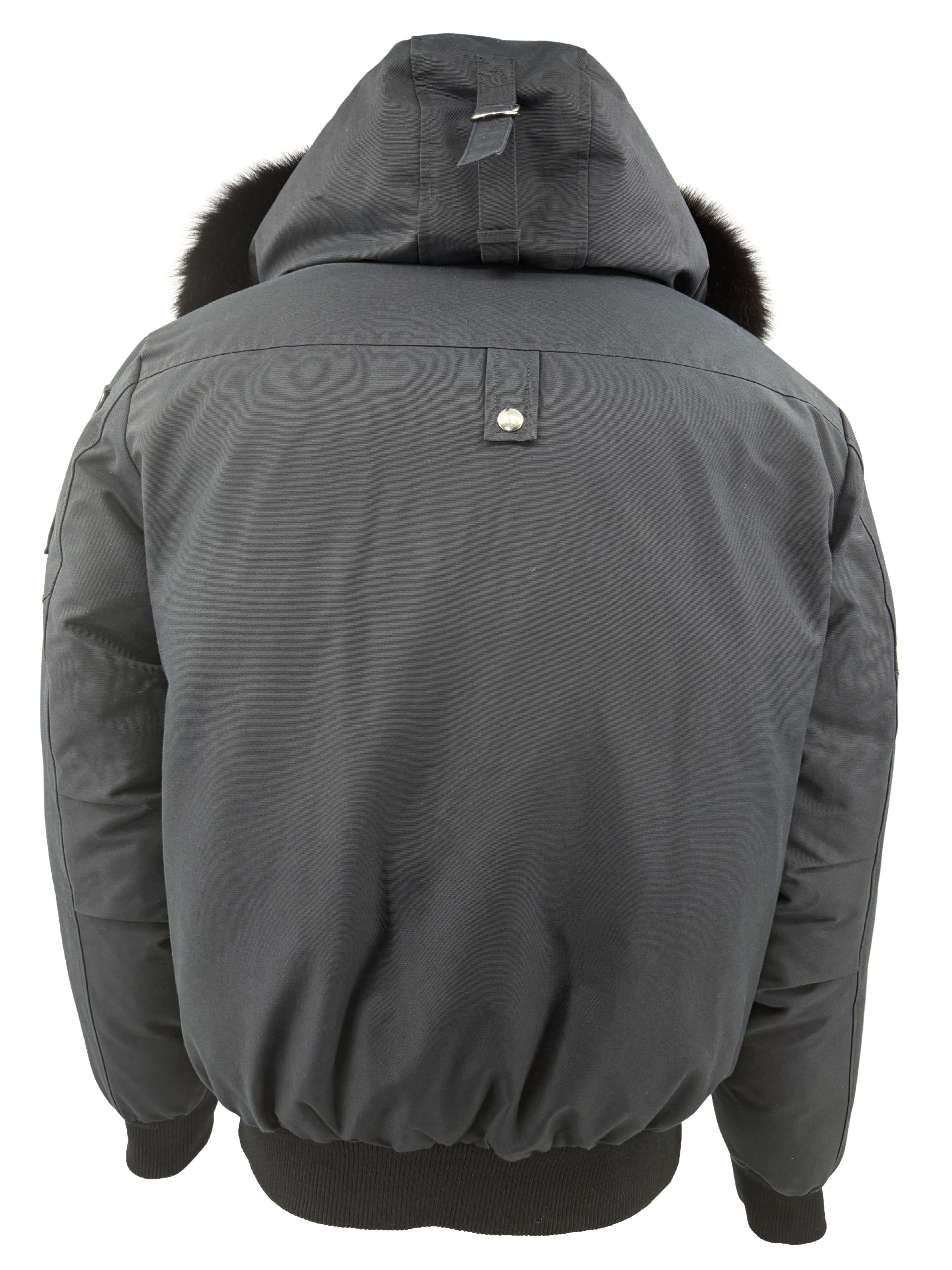 Moose Knuckles Fur Trim Ballistic Bomber - Deep Navy Moose Knuckles