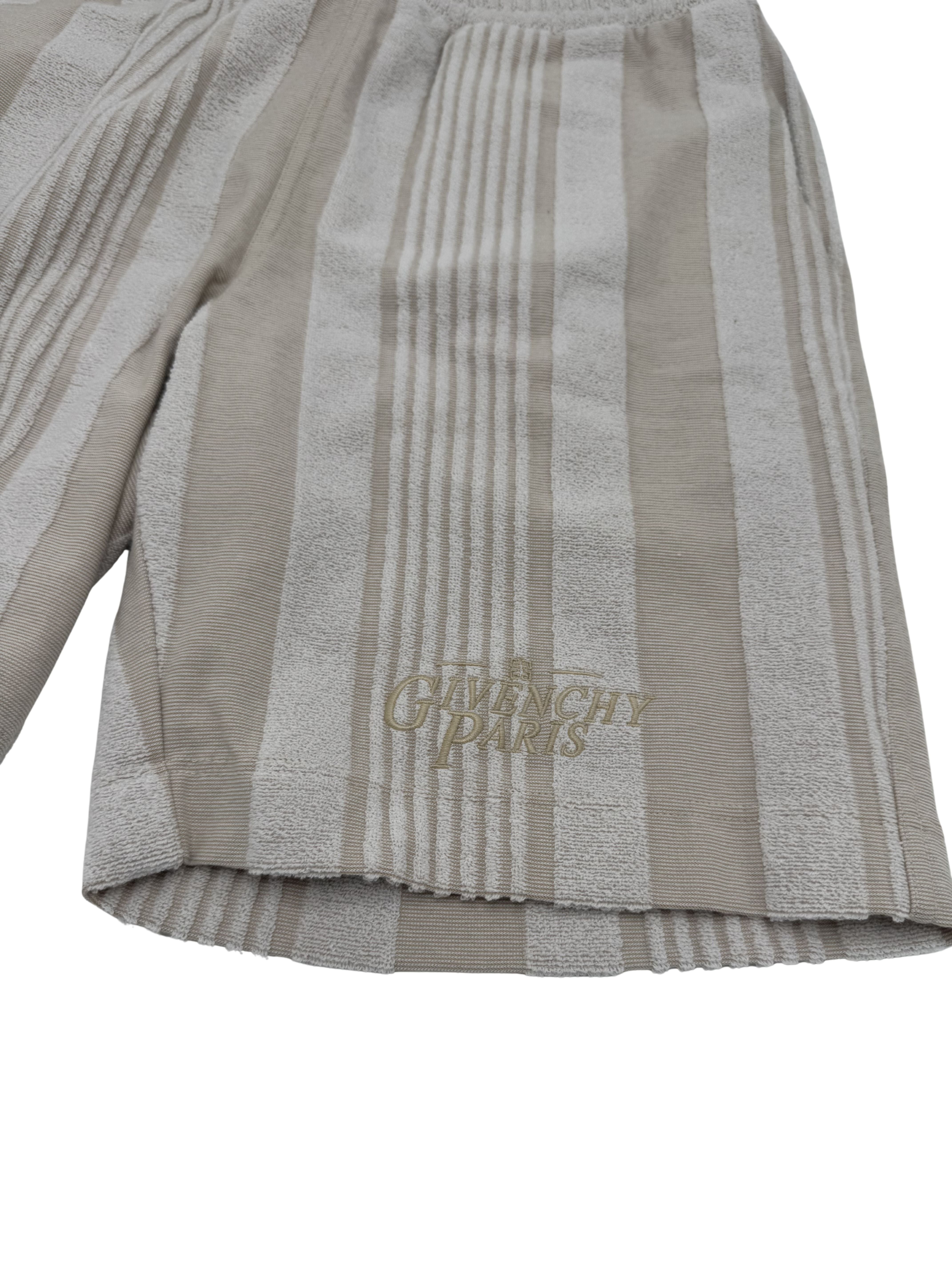 Givenchy Stripe Towelling Shorts - Beige Givenchy